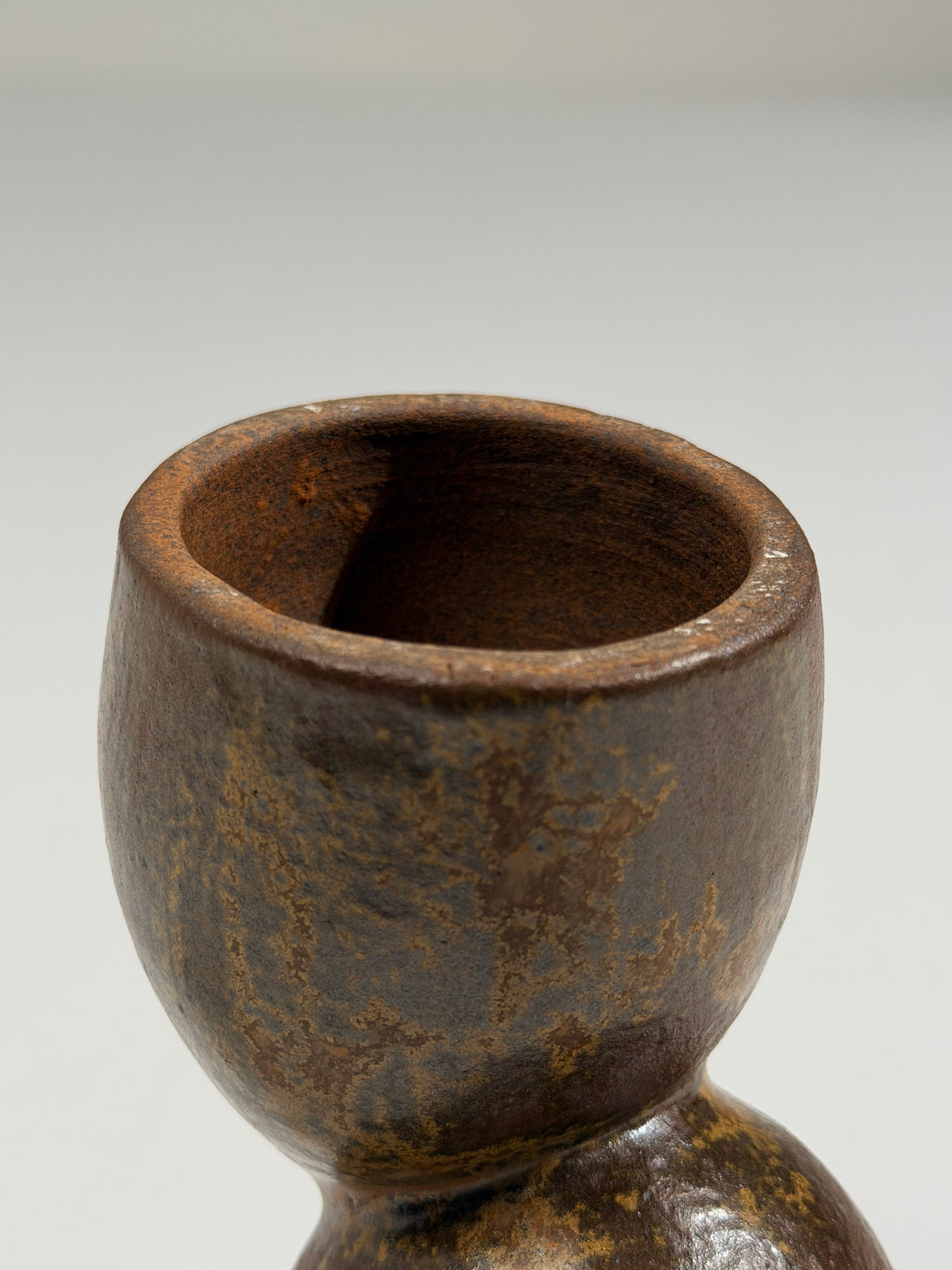 Anthropomorphic stoneware vase, France, circa 1950.  — close-up