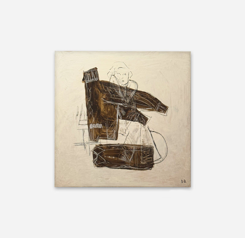 "The quiet pile" painting. Canvas and Acrylics and Oil Pastel Painting Contemporary Style by Dovile Bernotaite