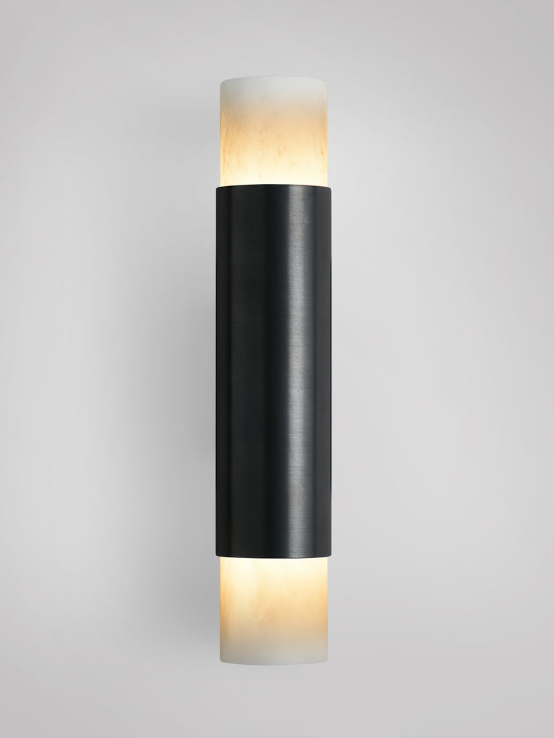 ROMA Wall Tall — close-up of black metal and frosted glass details