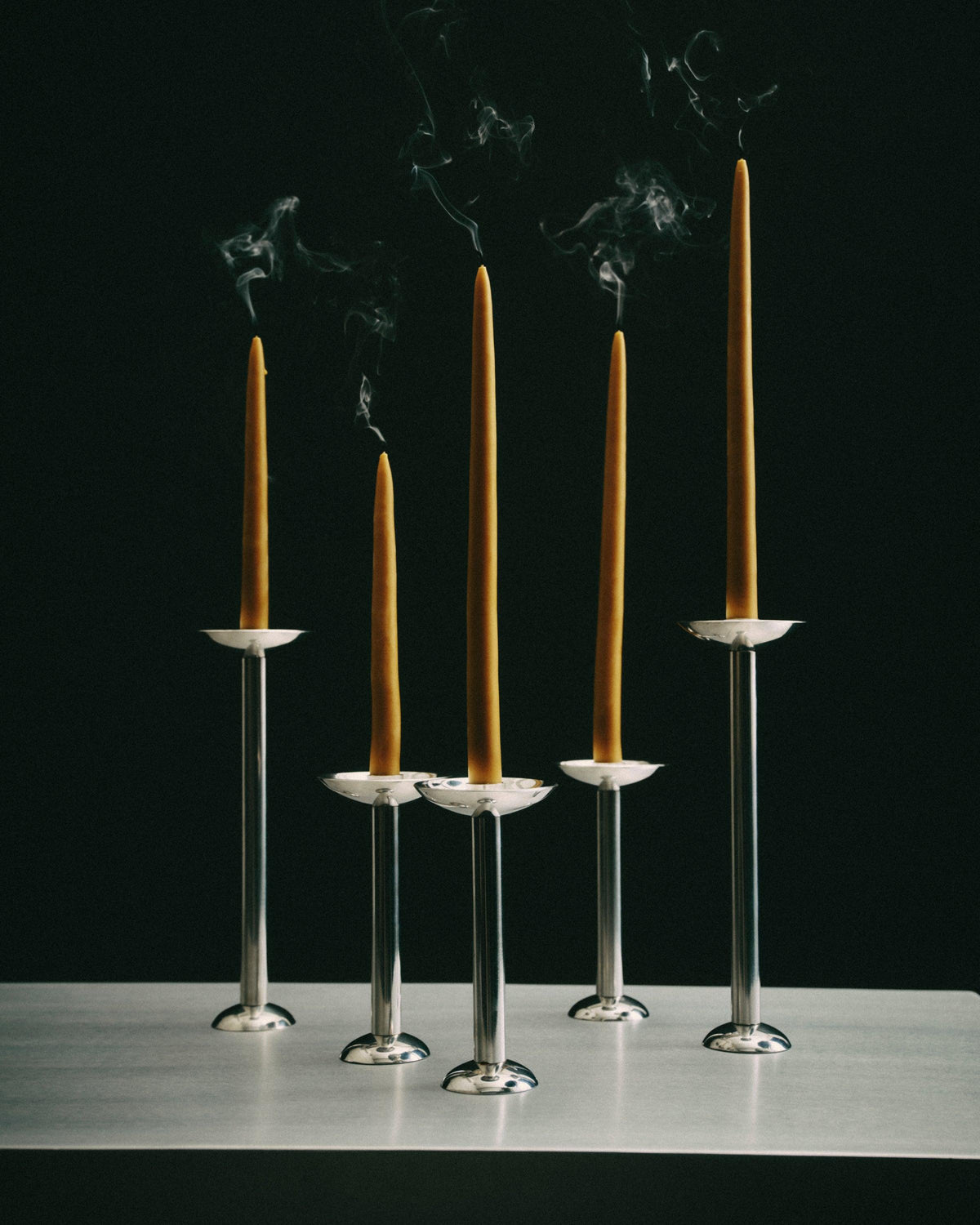 METAL CHAMPAGNE CANDLE HOLDER, LOW — detail view