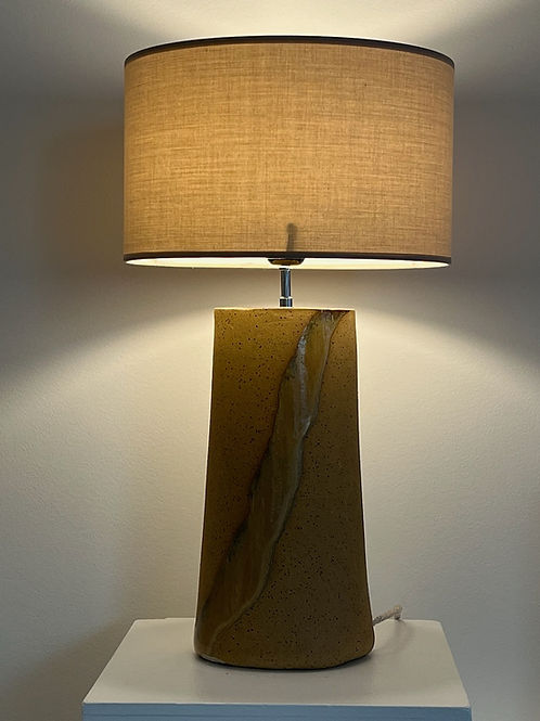 Fault Line Ceramic Table Lamp — detail view