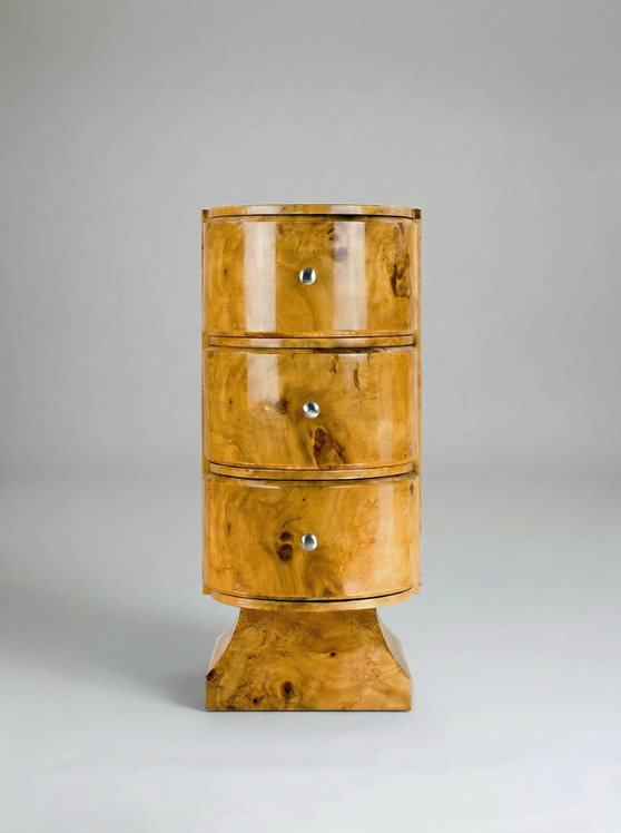 Jumeaux Grand' Olive Burl Wood Side Table by Meola Interiors | The Oblist — handcrafted olive burl wood