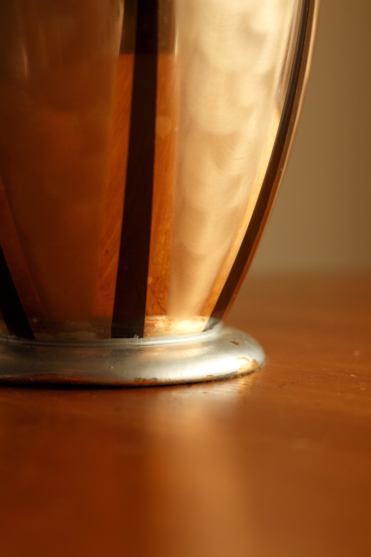Art Deco Silverplate Vase — side angle