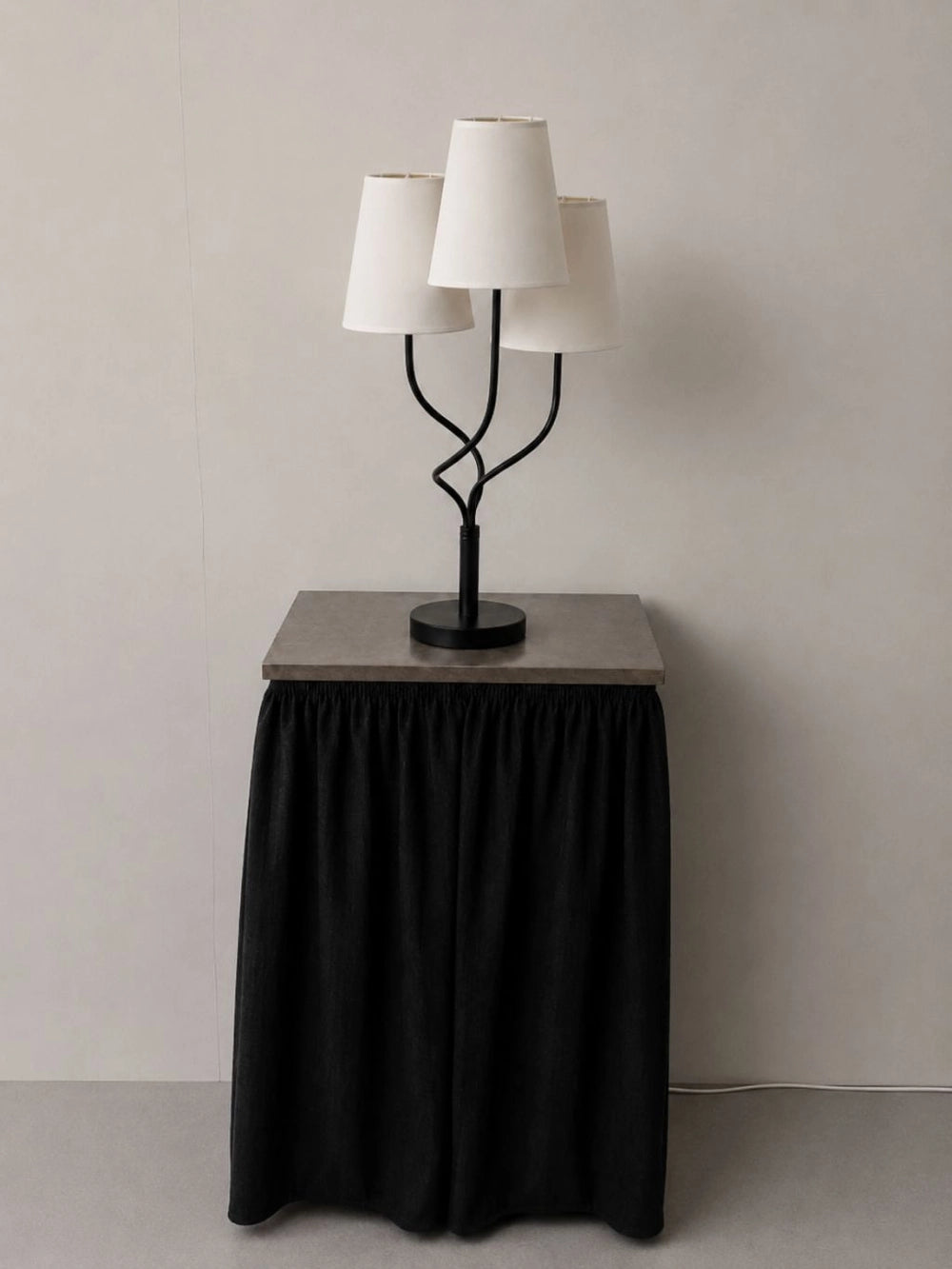 1980s Netherlands Vintage Black 3-Tier Desk Lamp — lifestyle setting