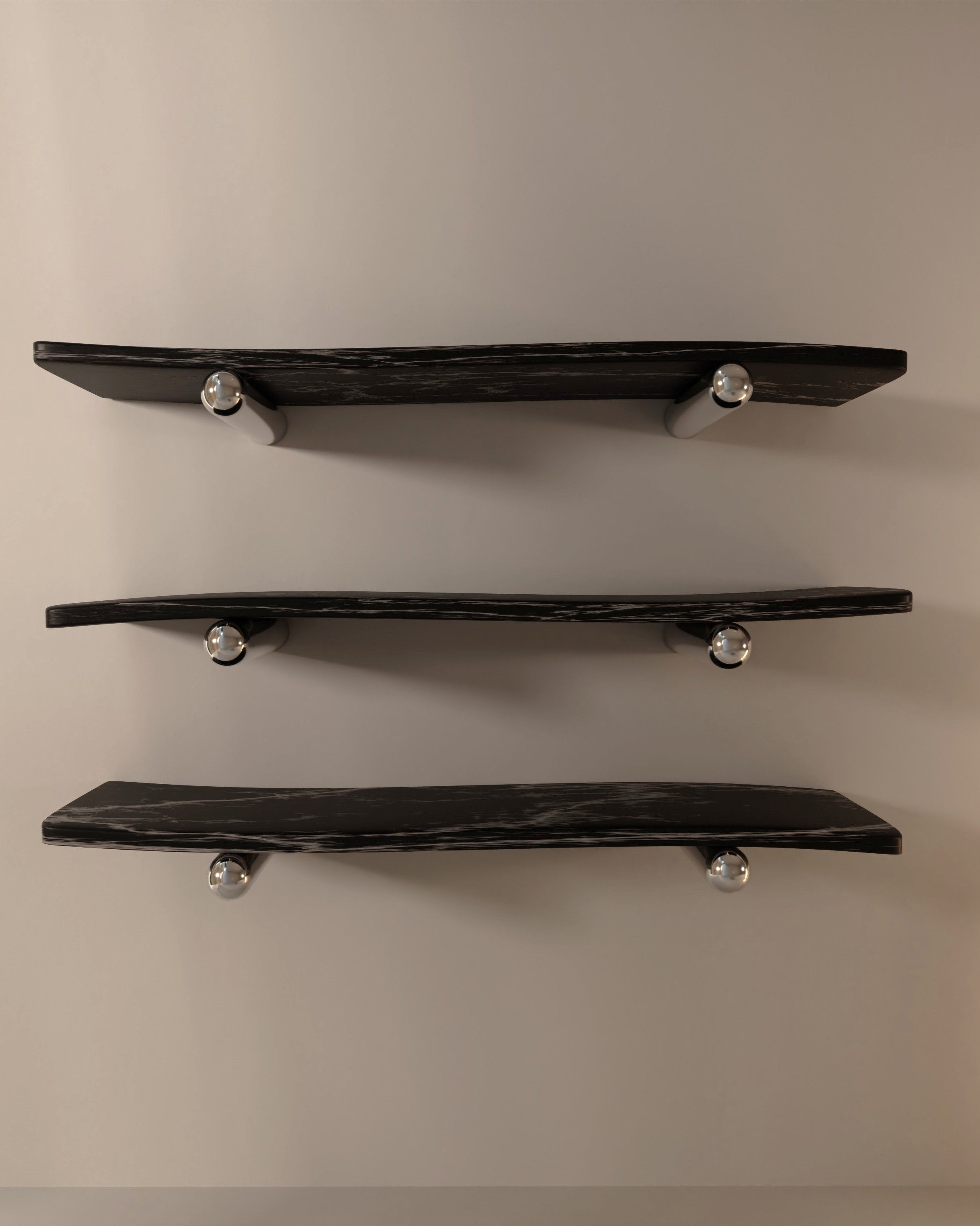 “VELO” Shelves | Marble Stainless Steel