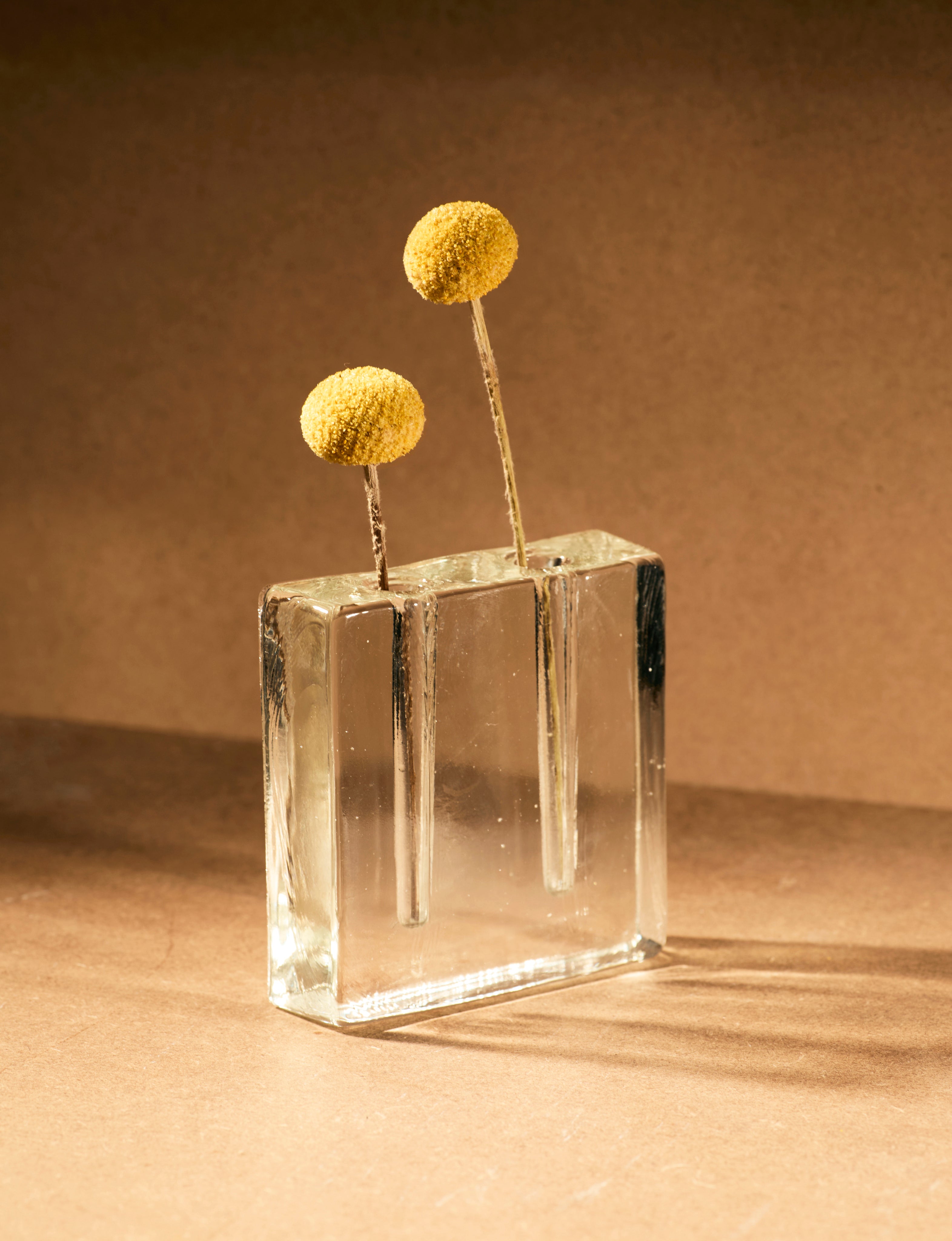 Vintage Scandinavian Clear Glass Vase c. 1960 by DIG IN JAPAN | The Oblist — transparent glass, handcrafted