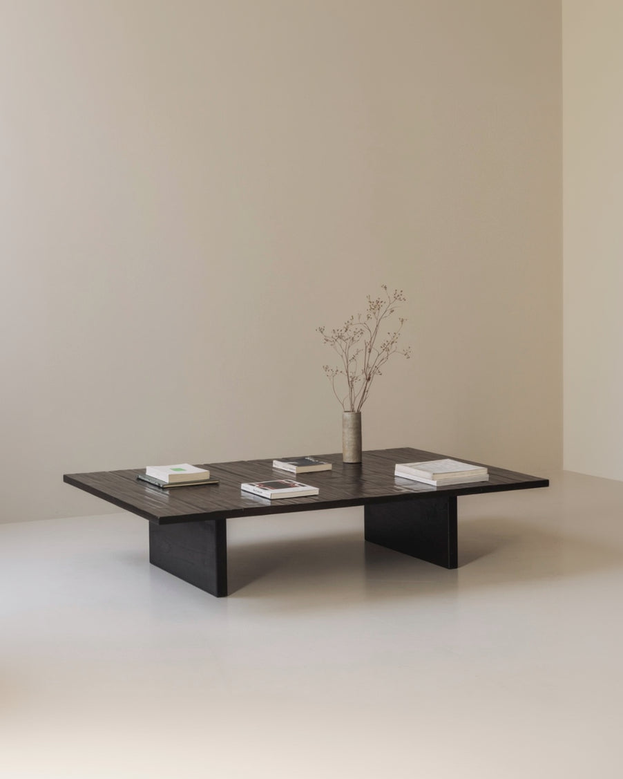 Large rectangular bamboo coffee table by Axel Vervoordt, 1980s. by Modern Living | The Oblist