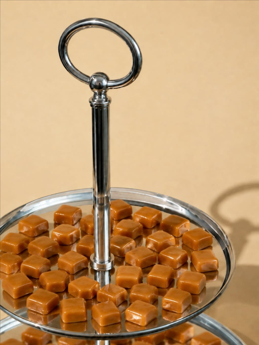Ercuis Two-Tier Silver-Plated Serving Stand — detail view