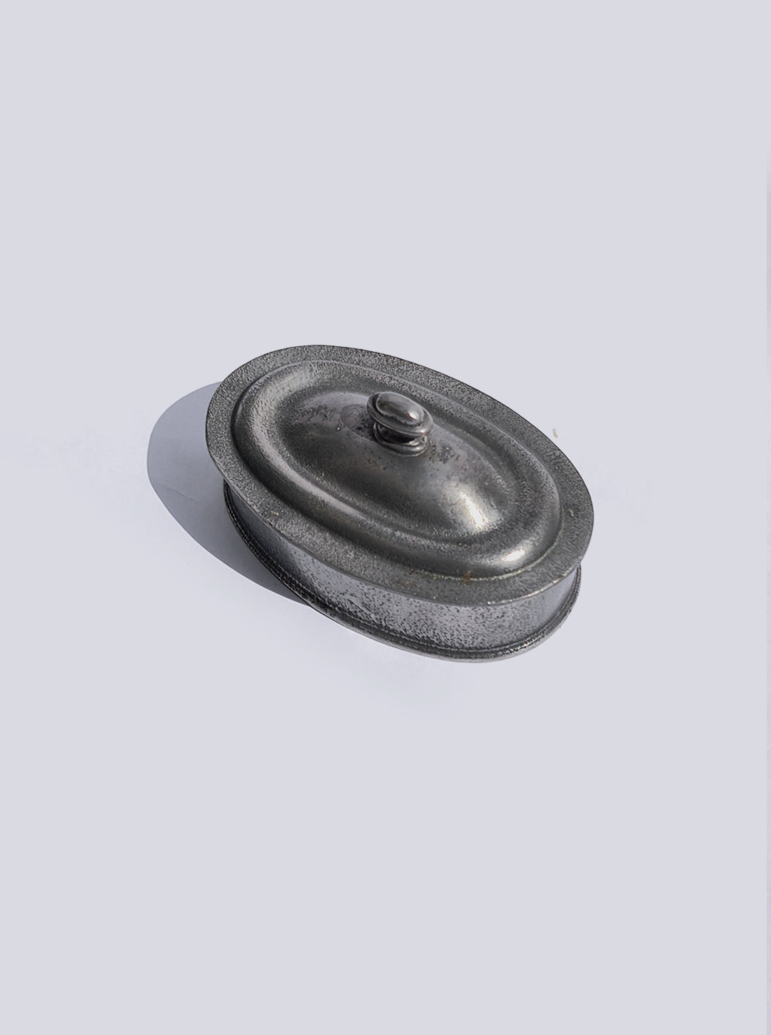 Pewter Oval Box — lifestyle setting