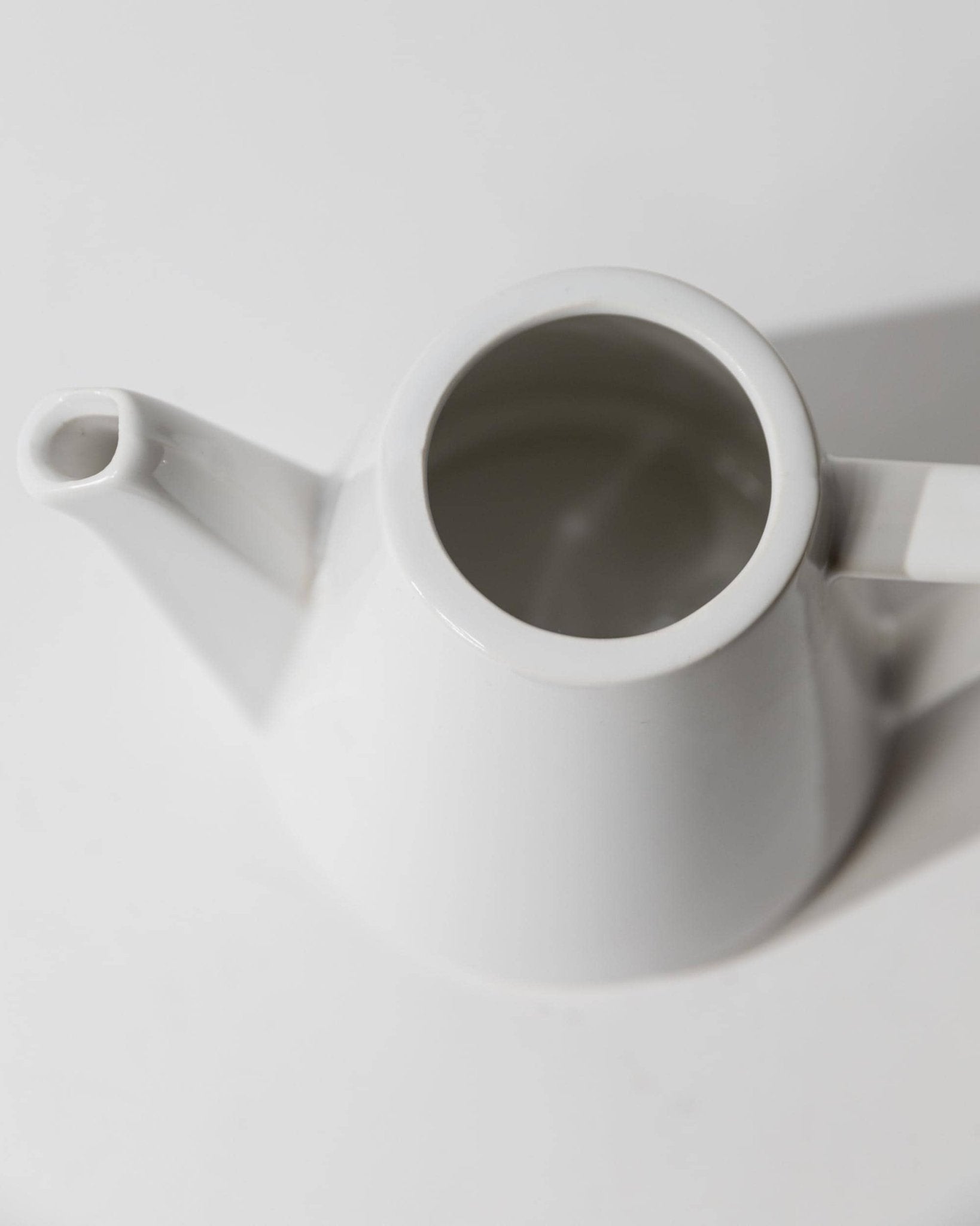 Vintage 1980s Ceramic Coffee or Tea Pot, Memphis Postmodern Design, Black and White Triangle, Sculptural Tableware, Elegant Gift Idea — additional view