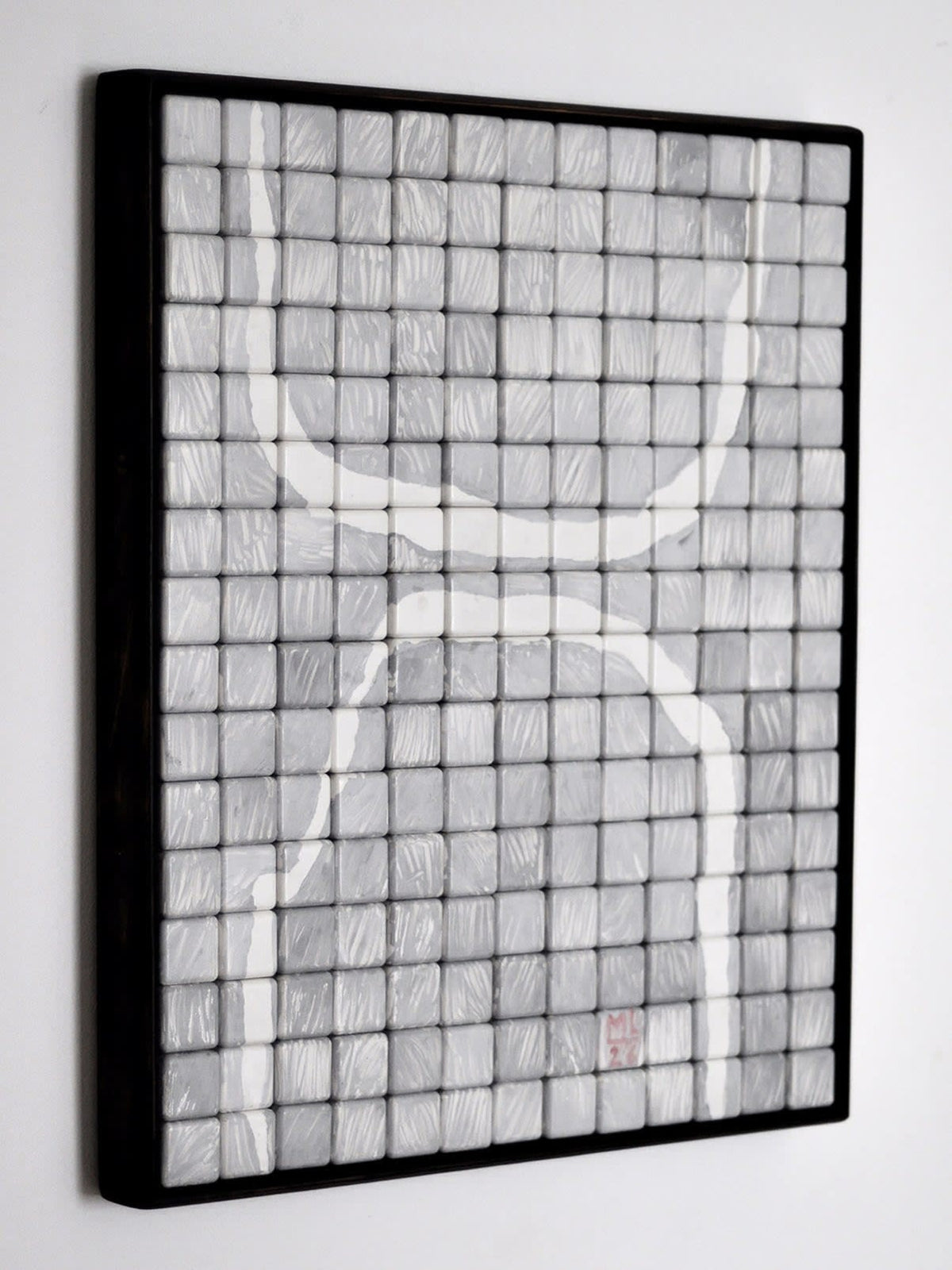 Gesso Painting No.18 - Sculptural Relief — side angle