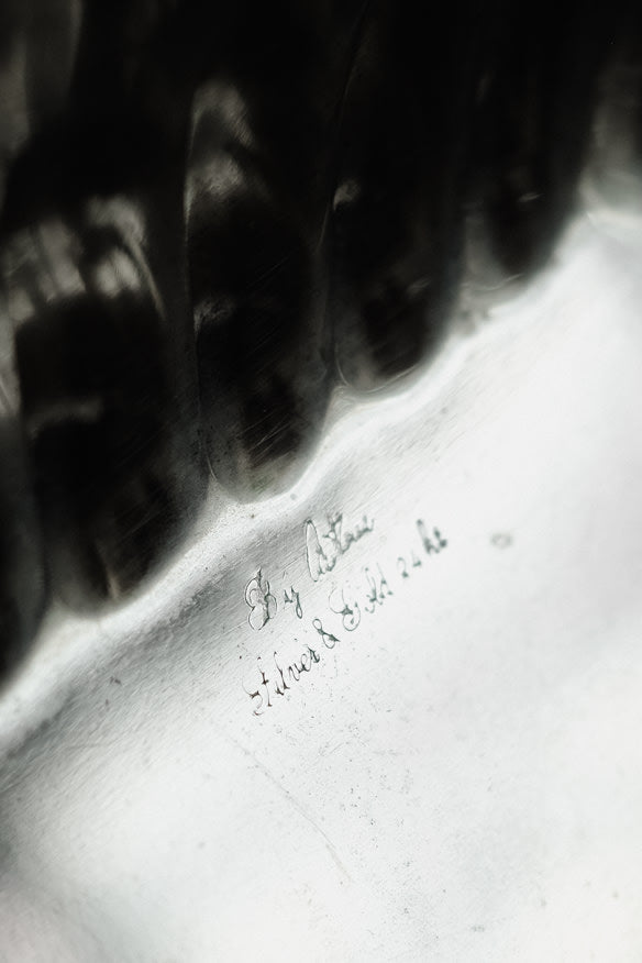 Vintage Silver-Plated Fluted Dish — alternate view