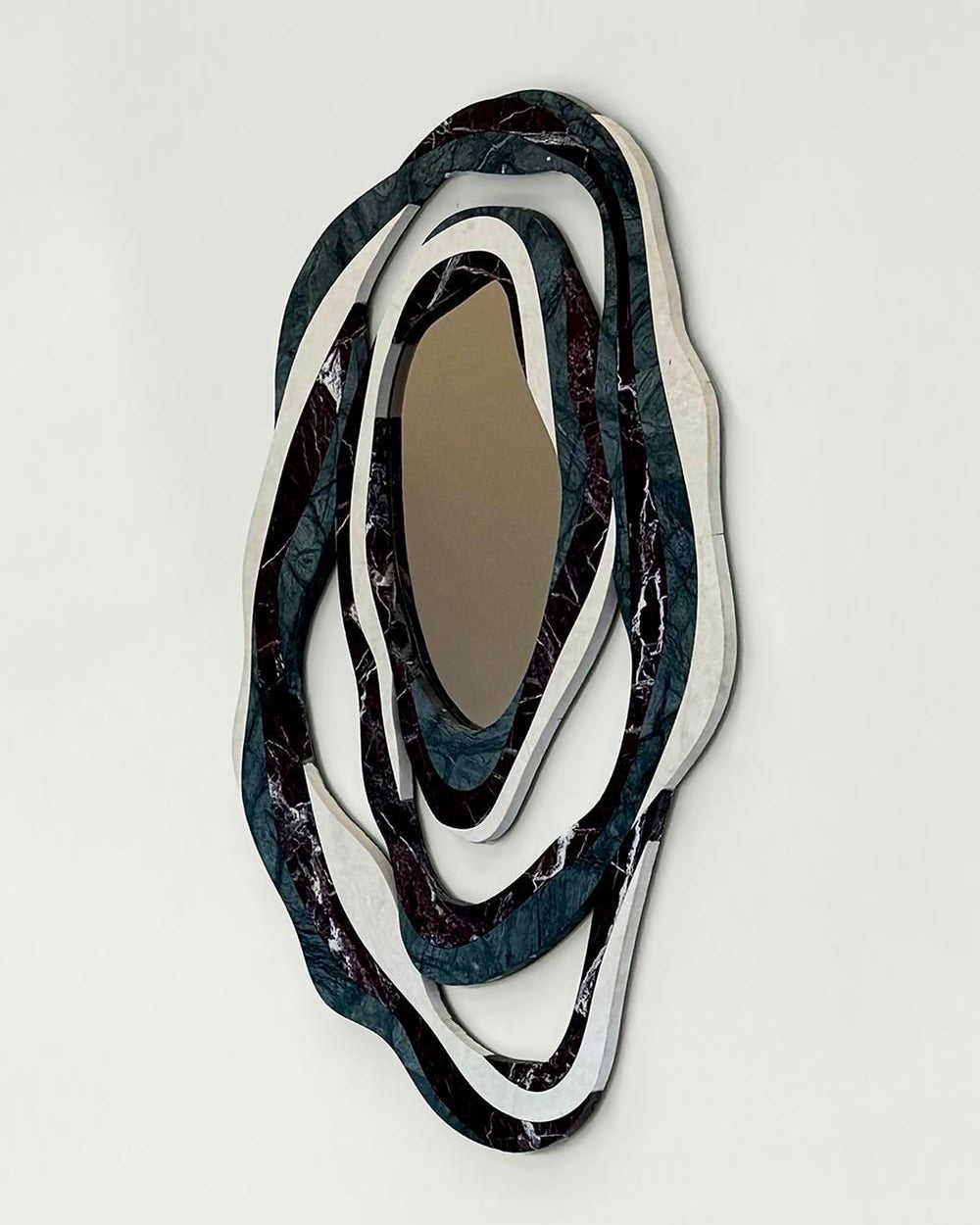'Orbis' Marble Mirror — side angle