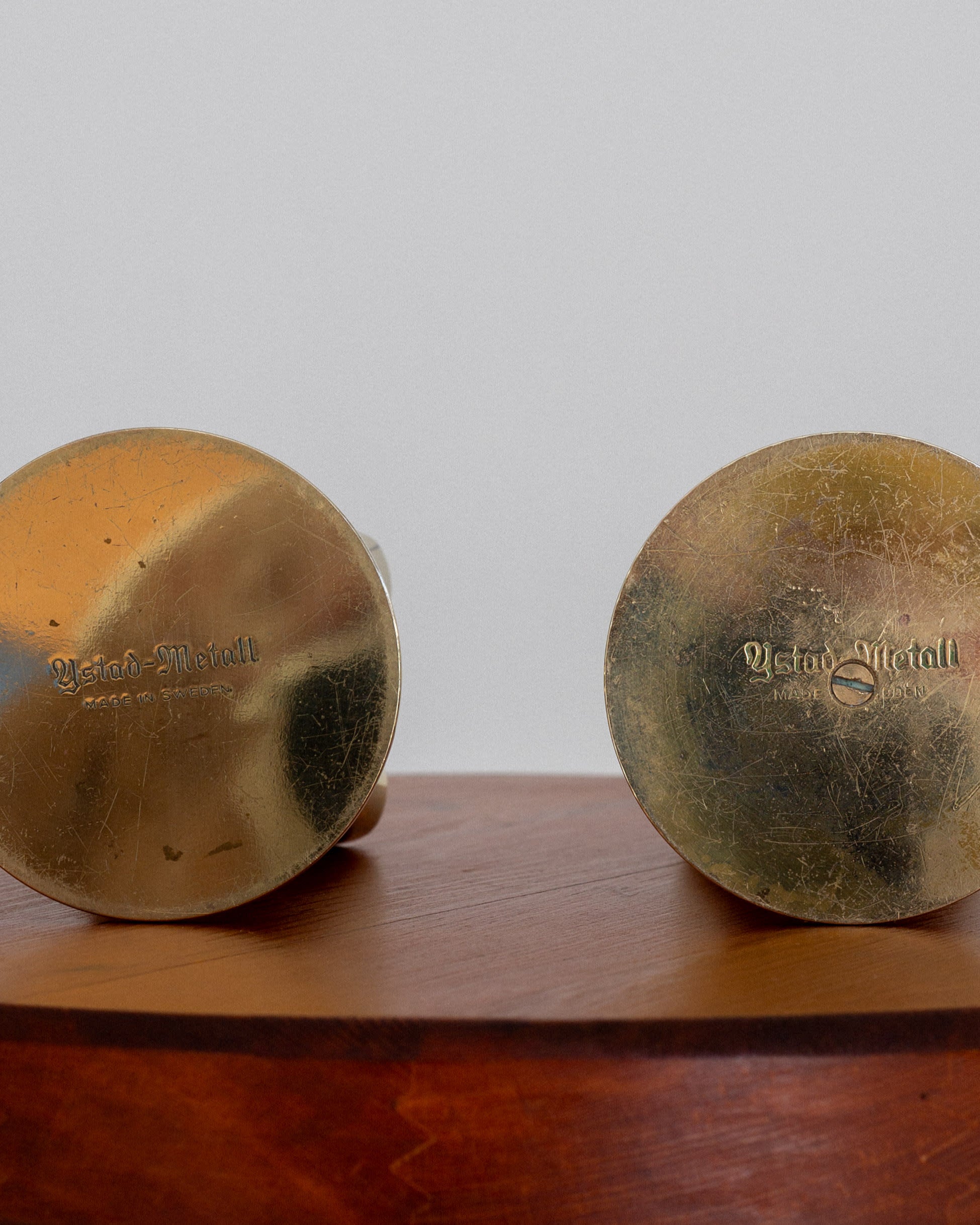 Scandinavian Modern Brass Vases, 1950s