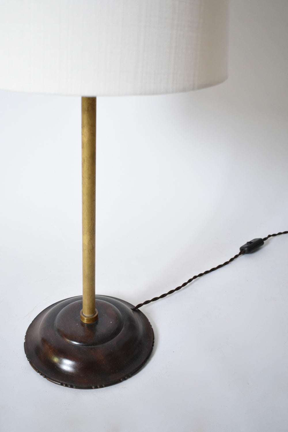 Brass and Wood Viennese Secession Lamp — lifestyle setting