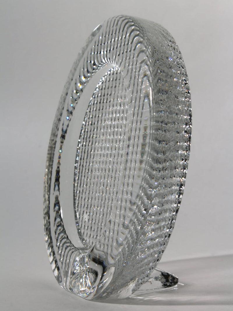 Lindshammar Full Lead Crystal Glass Oval Frame — close-up of textured crystal surface