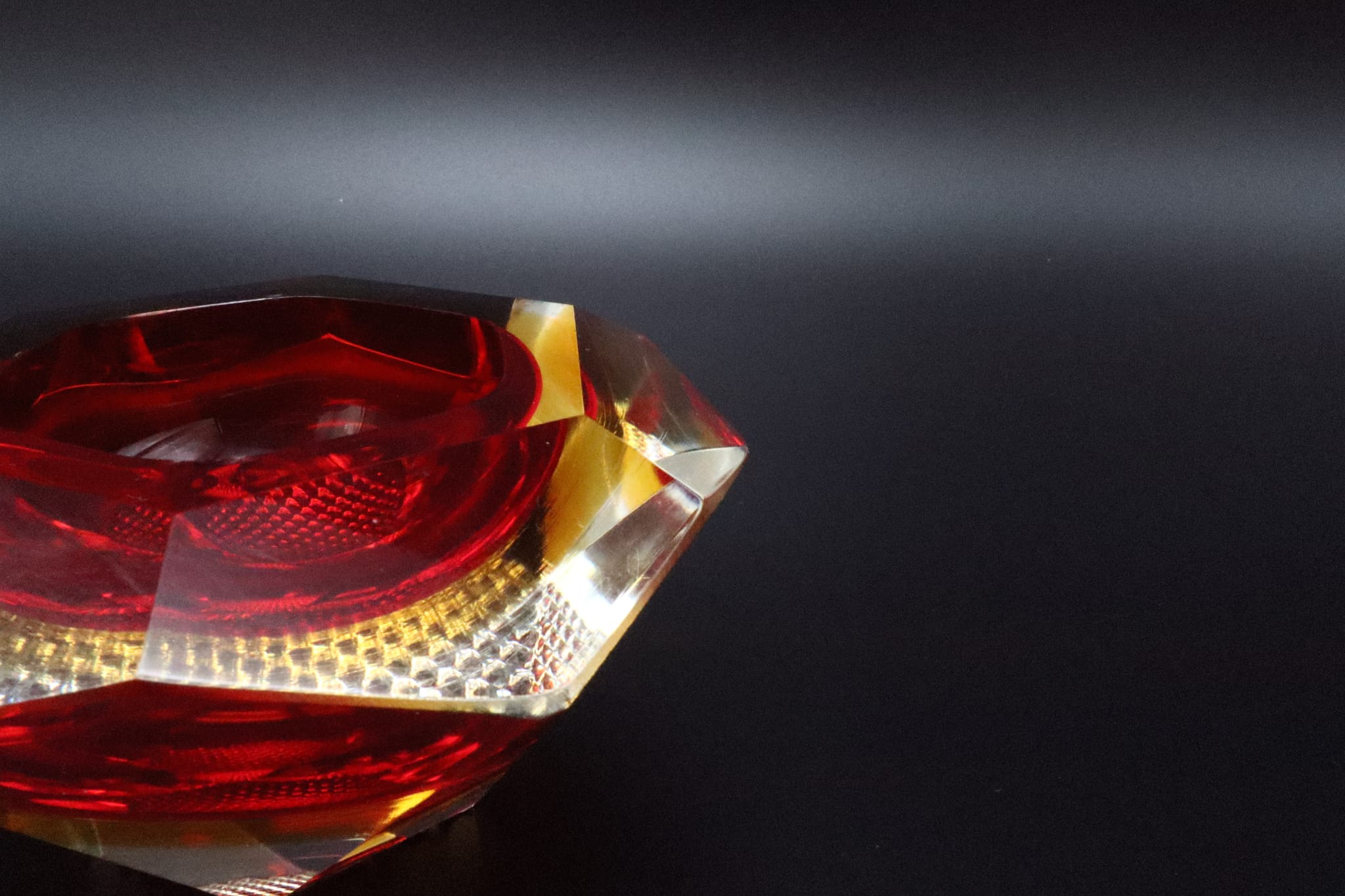 Mid-Century Murano Sommerso Glass Vide-Poche by Flavio Poli for Seguso, 1960s — lifestyle setting