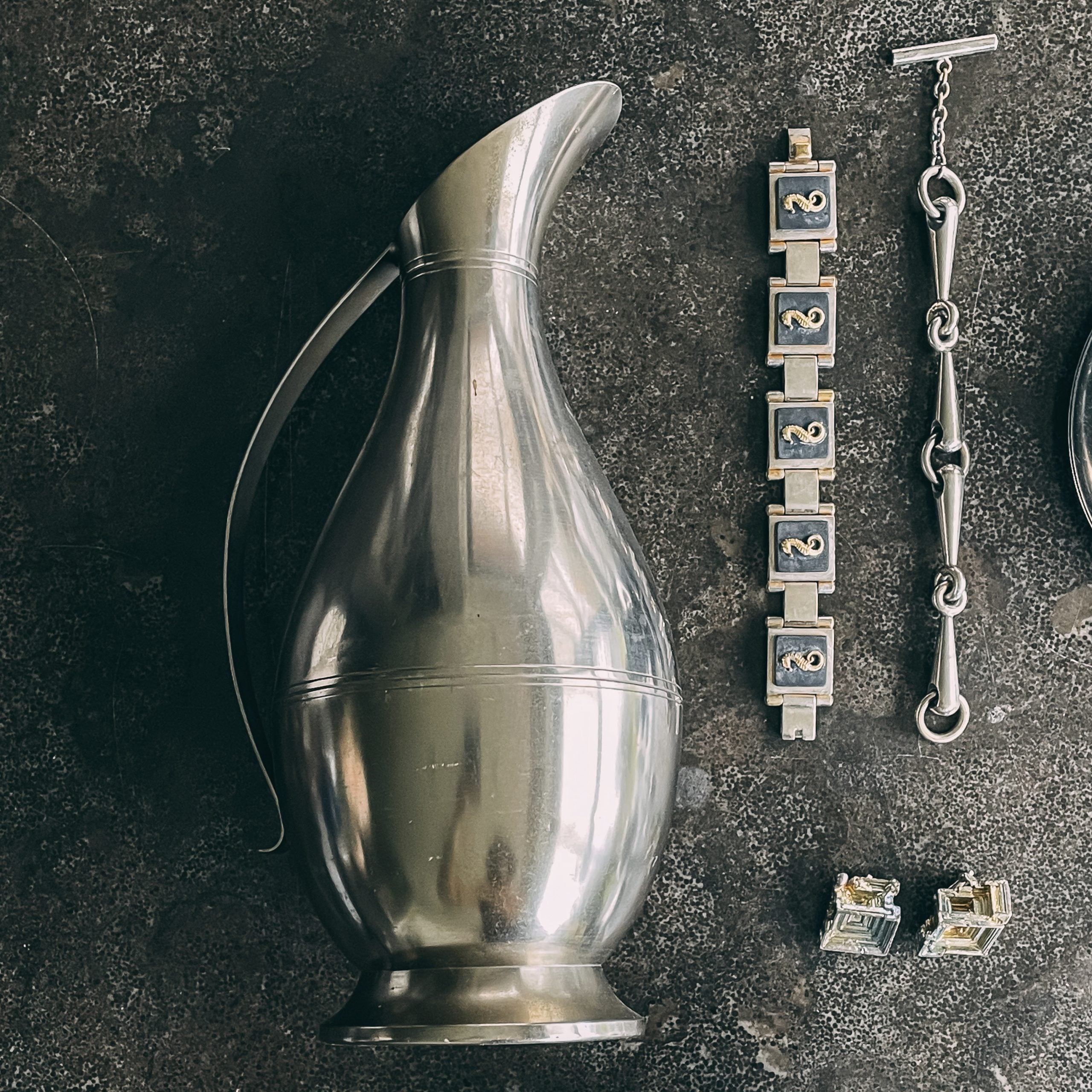 Jeka Tiel Pewter Pitcher — in context