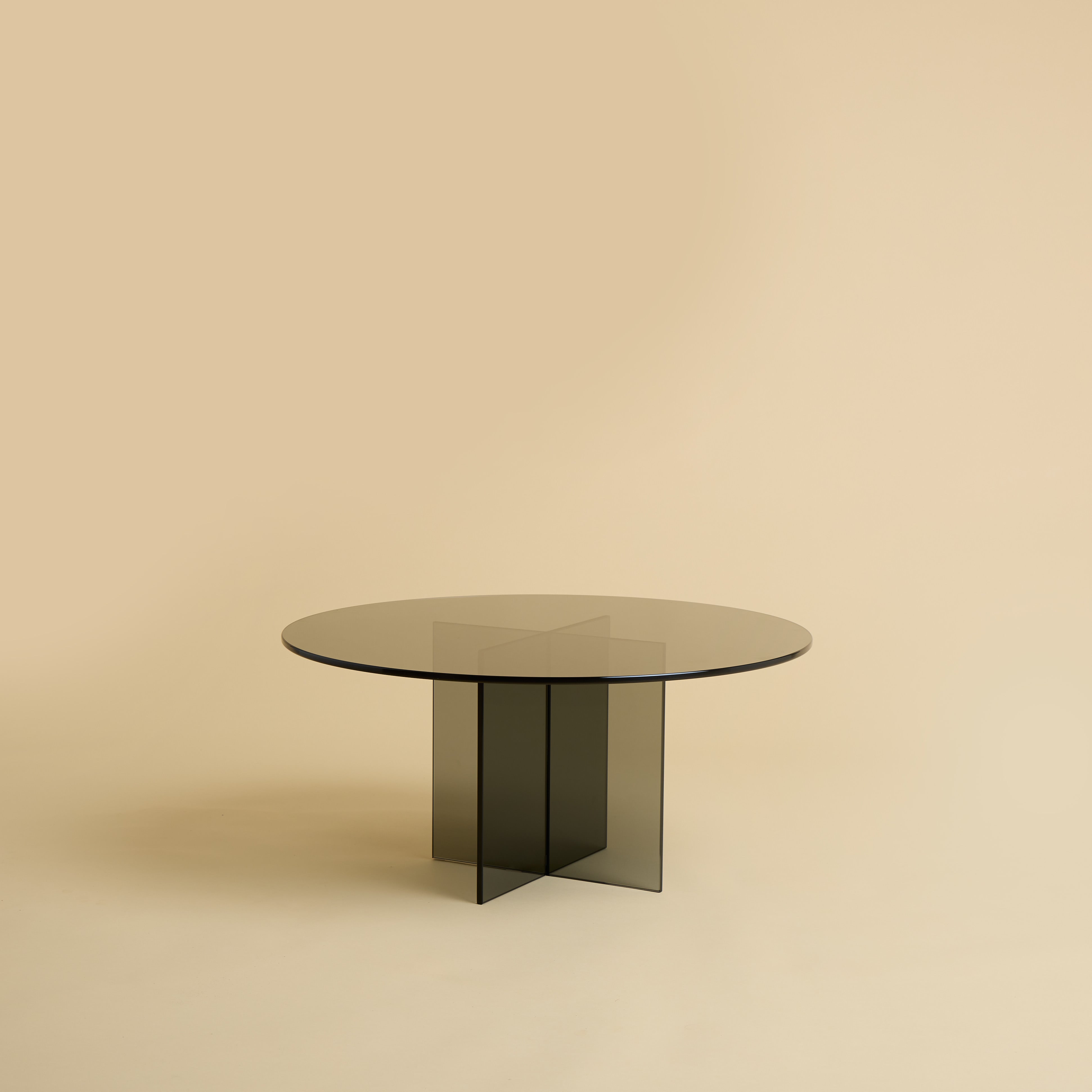 Round Glass Coffee Table - AKA Series — close-up