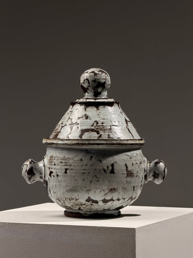 Large stoneware tureen by Cécile Dein, circa 1960 — lifestyle setting