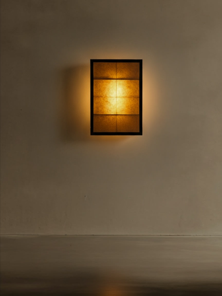 Medieval window Wall Light in Paper and tinted Wood by Zbeul studio | The Oblist