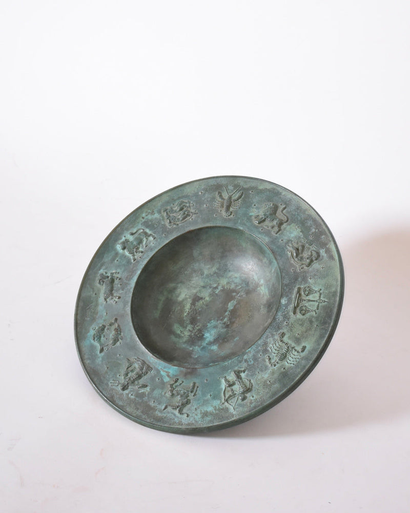 Circular Neoclassical Bronze Plate, 1940s by Barracuda Interiors | The Oblist