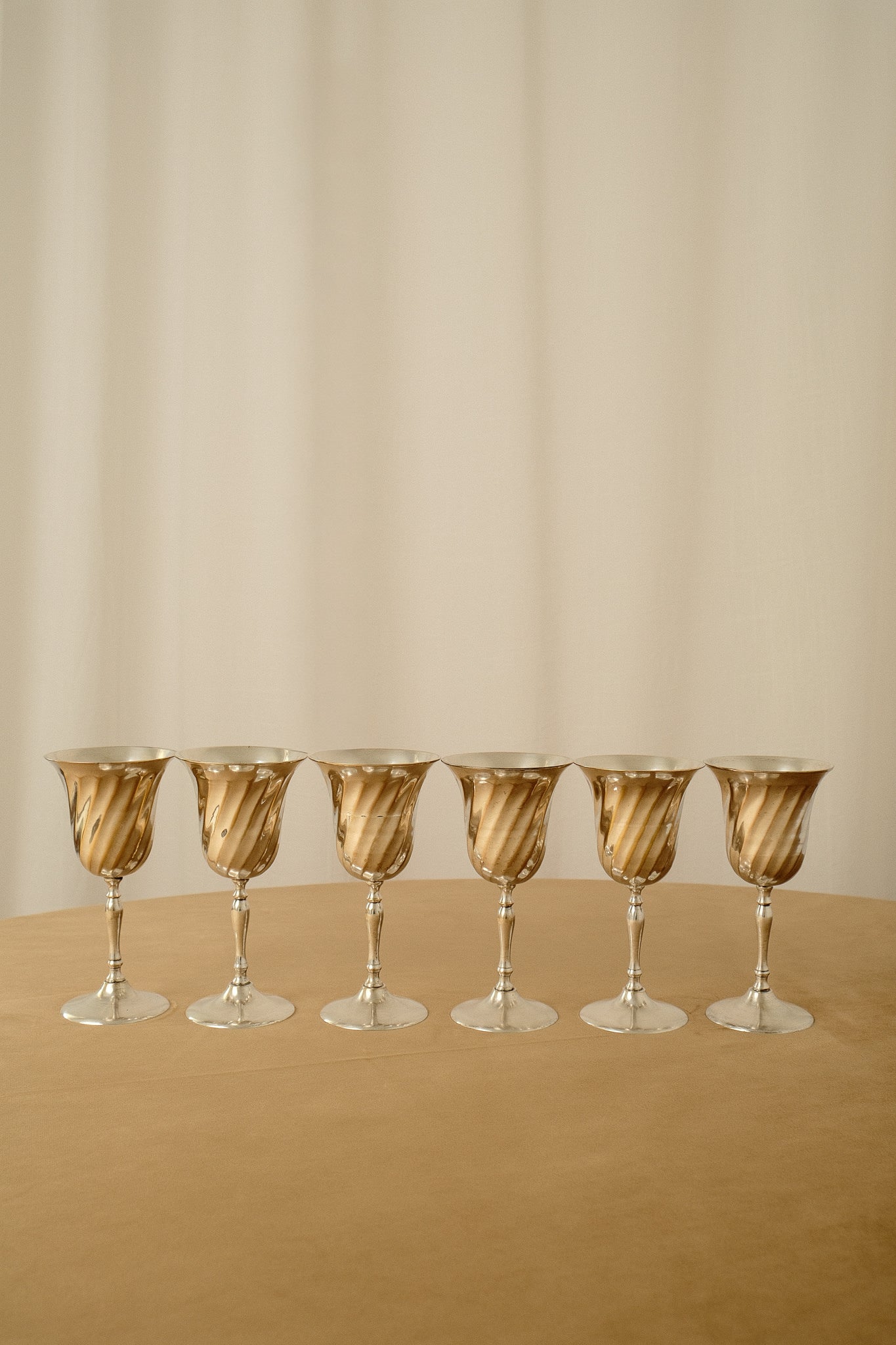 Set of 6 Silver-Plated Goblets by Truffe Studio | The Oblist