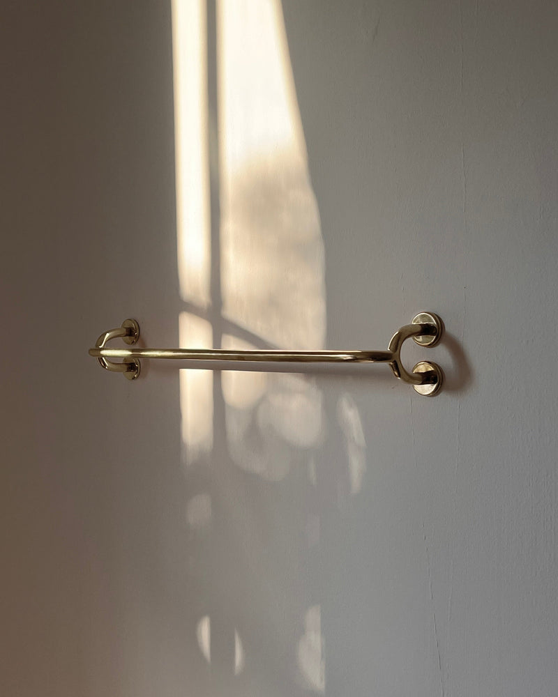 FAUNA Towel Bar (2 sizes) by Maha Alavi | The Oblist — brass material, modern design