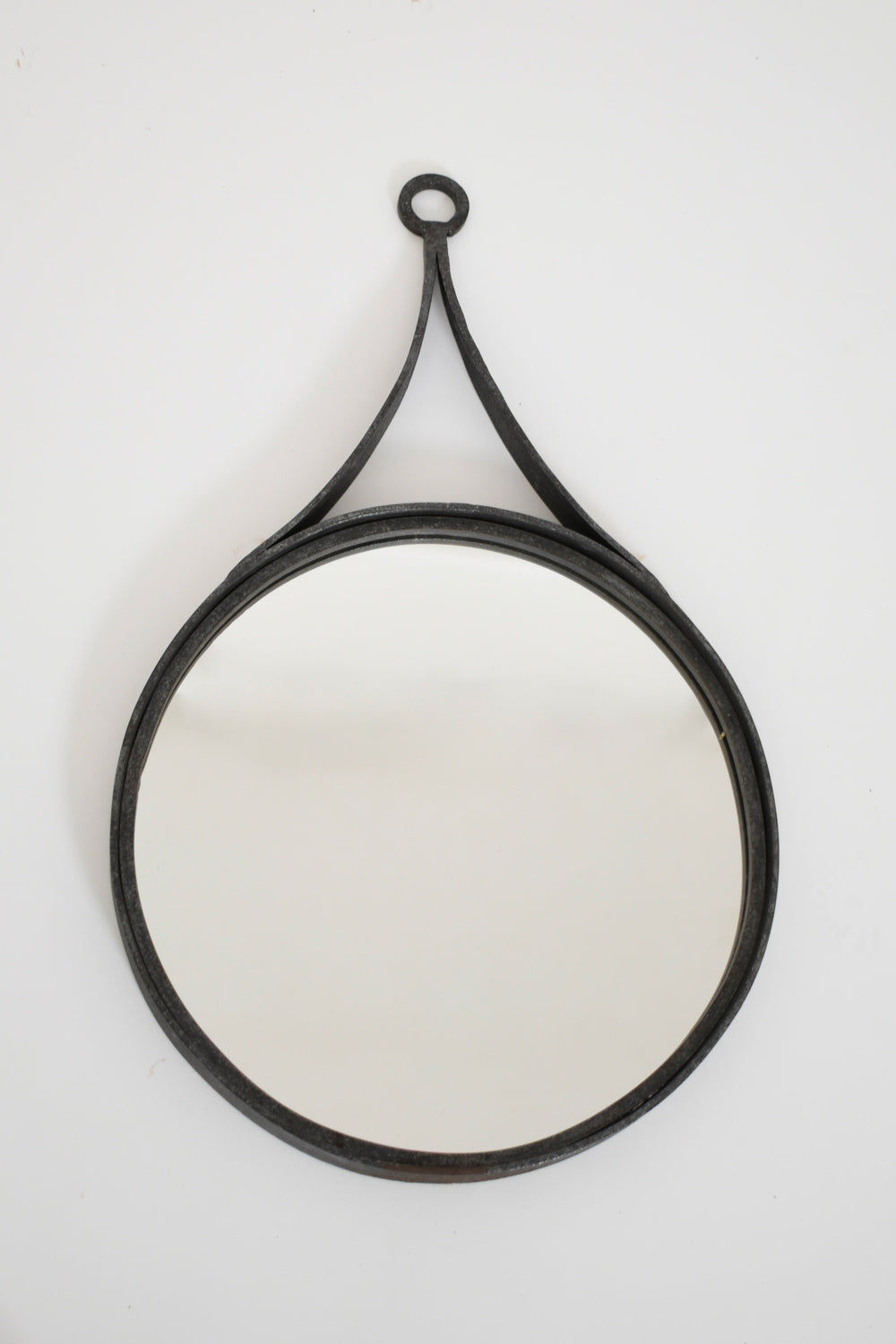 Marolles Style Brutalist Round Mirror, 1960s