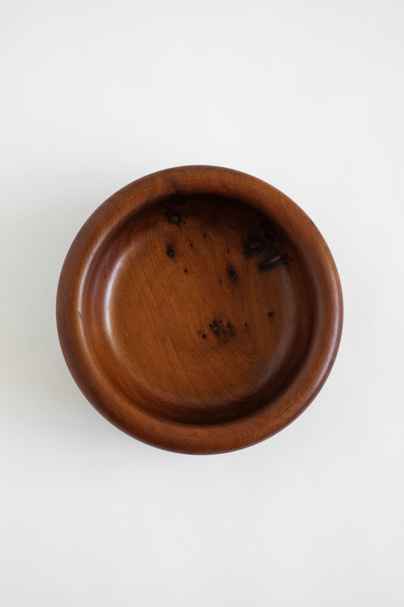 Handcrafted Wooden Bowl — side angle