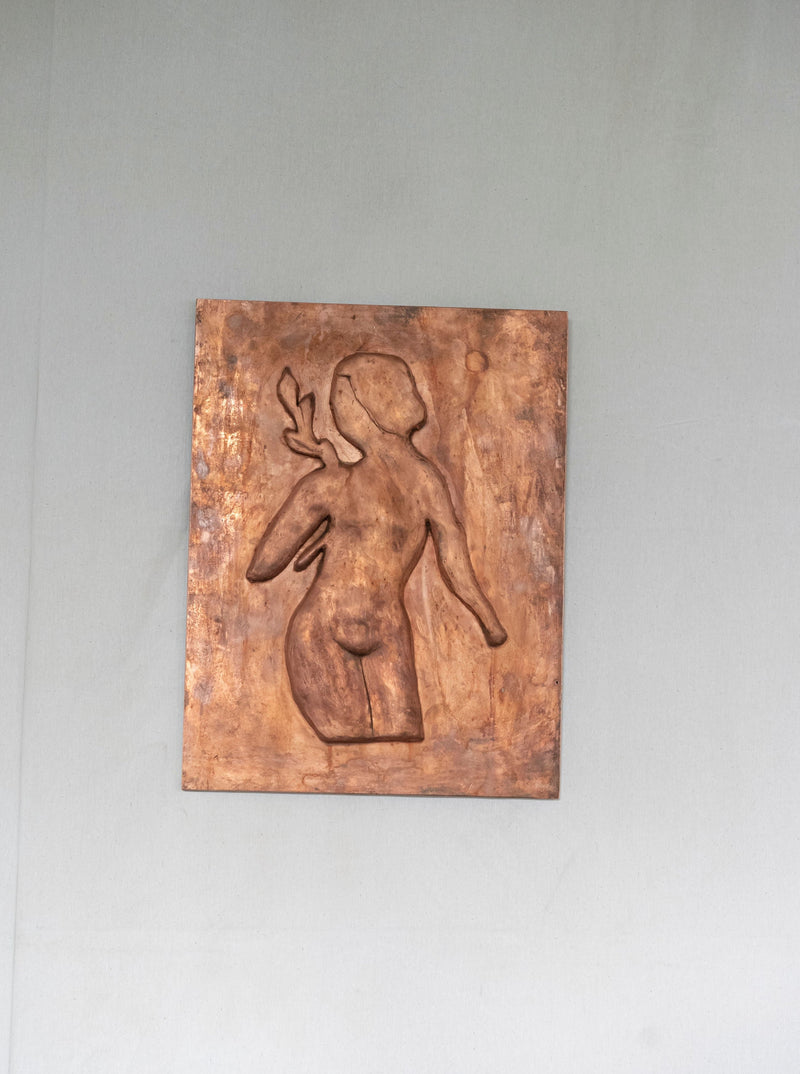 Woman with Laurel Leaves' Chikanka by Rooms Studio | The Oblist — handcrafted copper sculpture