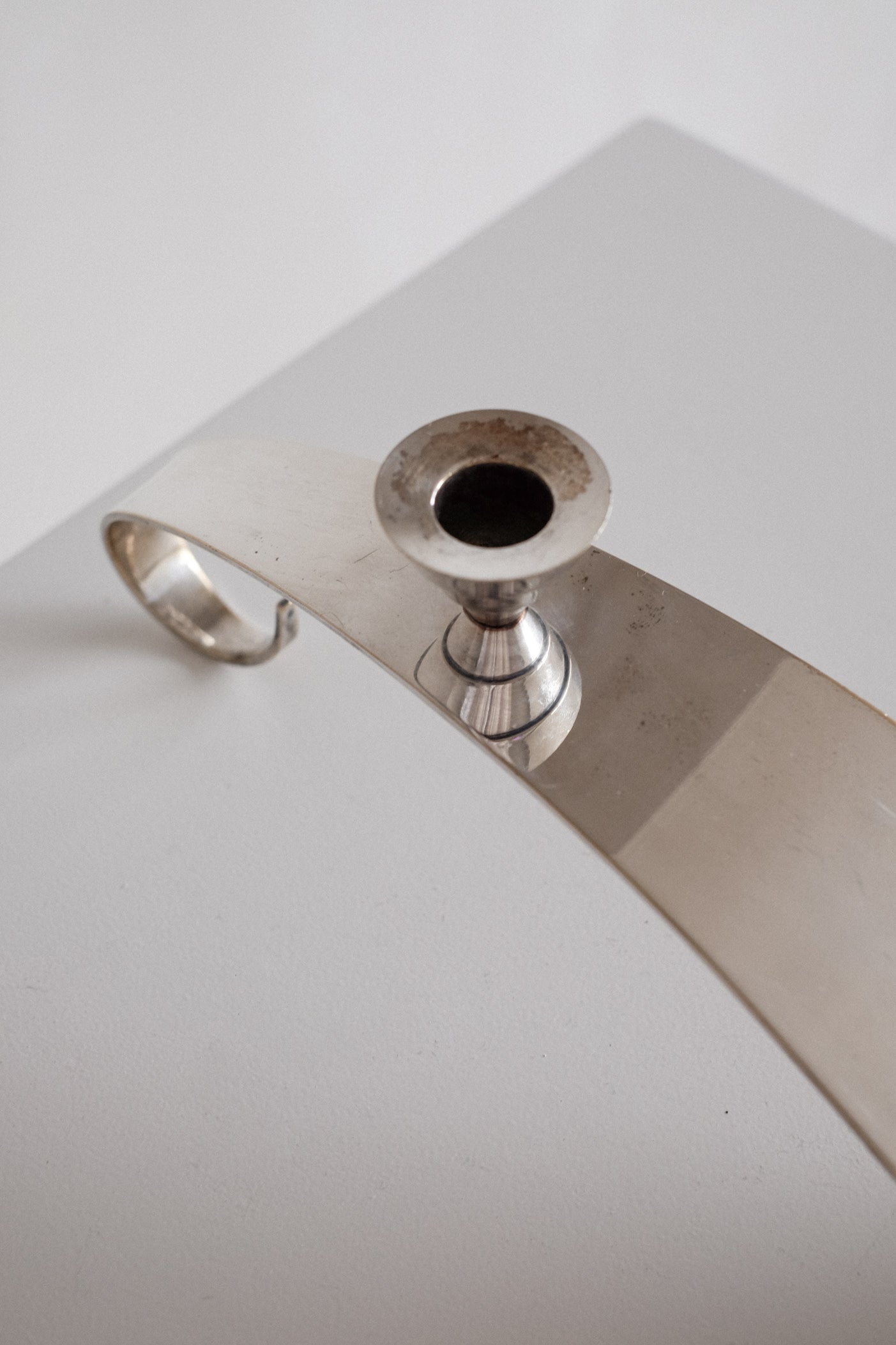 Silver Plated Candle Holder  — in context