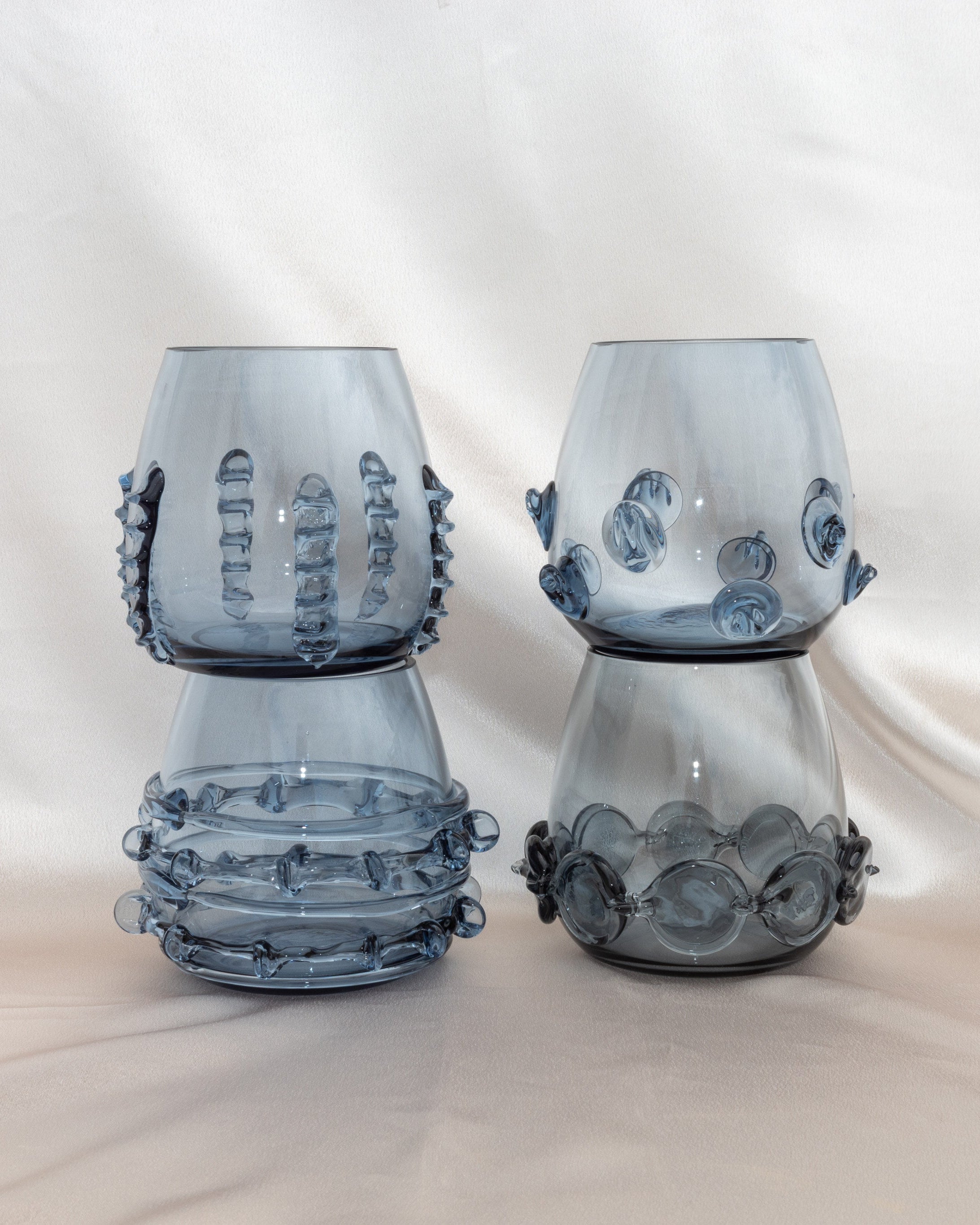 Ensemble de quatre verres soufflés bouche