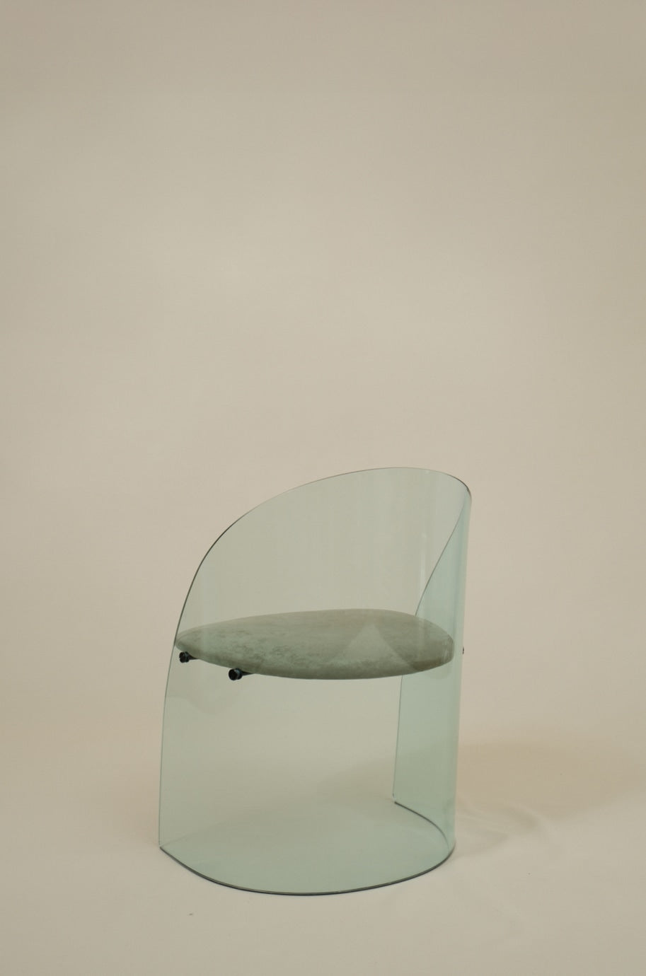 Set of 2 Glass Curved Chair in the Style of Luis Dierra — lifestyle setting