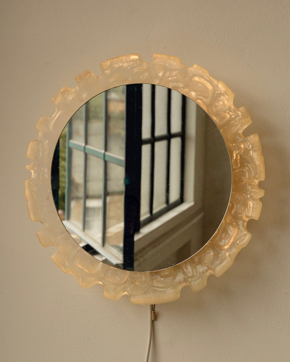 Miroir rétroéclairé mi-siècle