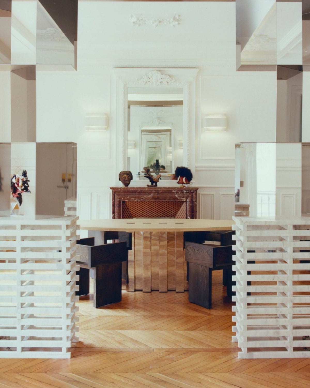 Oval dining table — alternate view