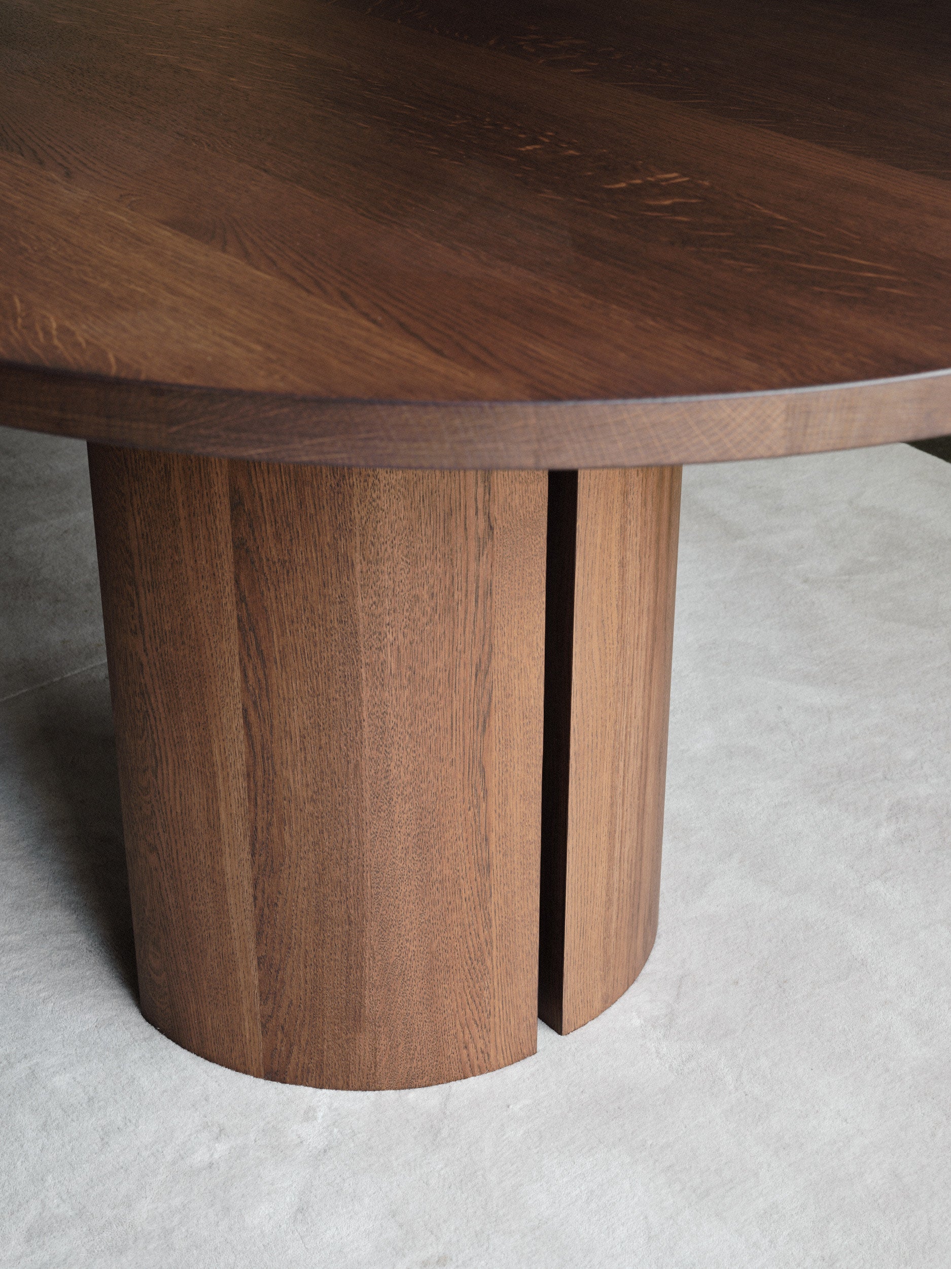 Aperta Capsule Table - Single Base — side angle