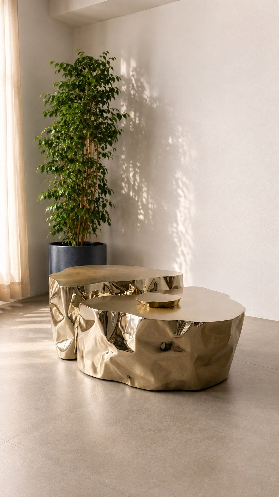 Grand Canyon - Stainless Steel Coffee Table -  by Nitush Aroosh — side angle