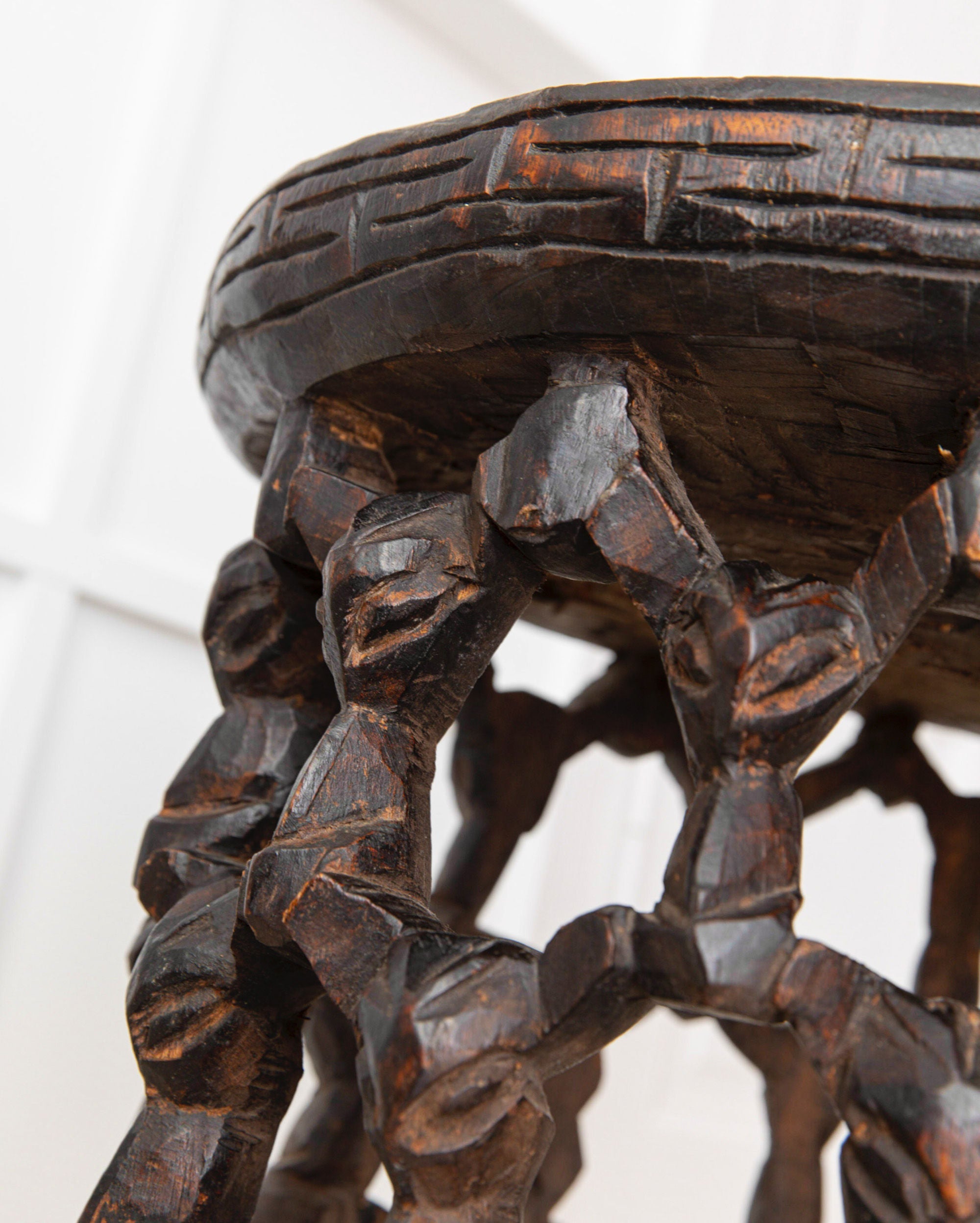 Hand-Carved Stool from Cameroon 1950s by Bottega | The Oblist