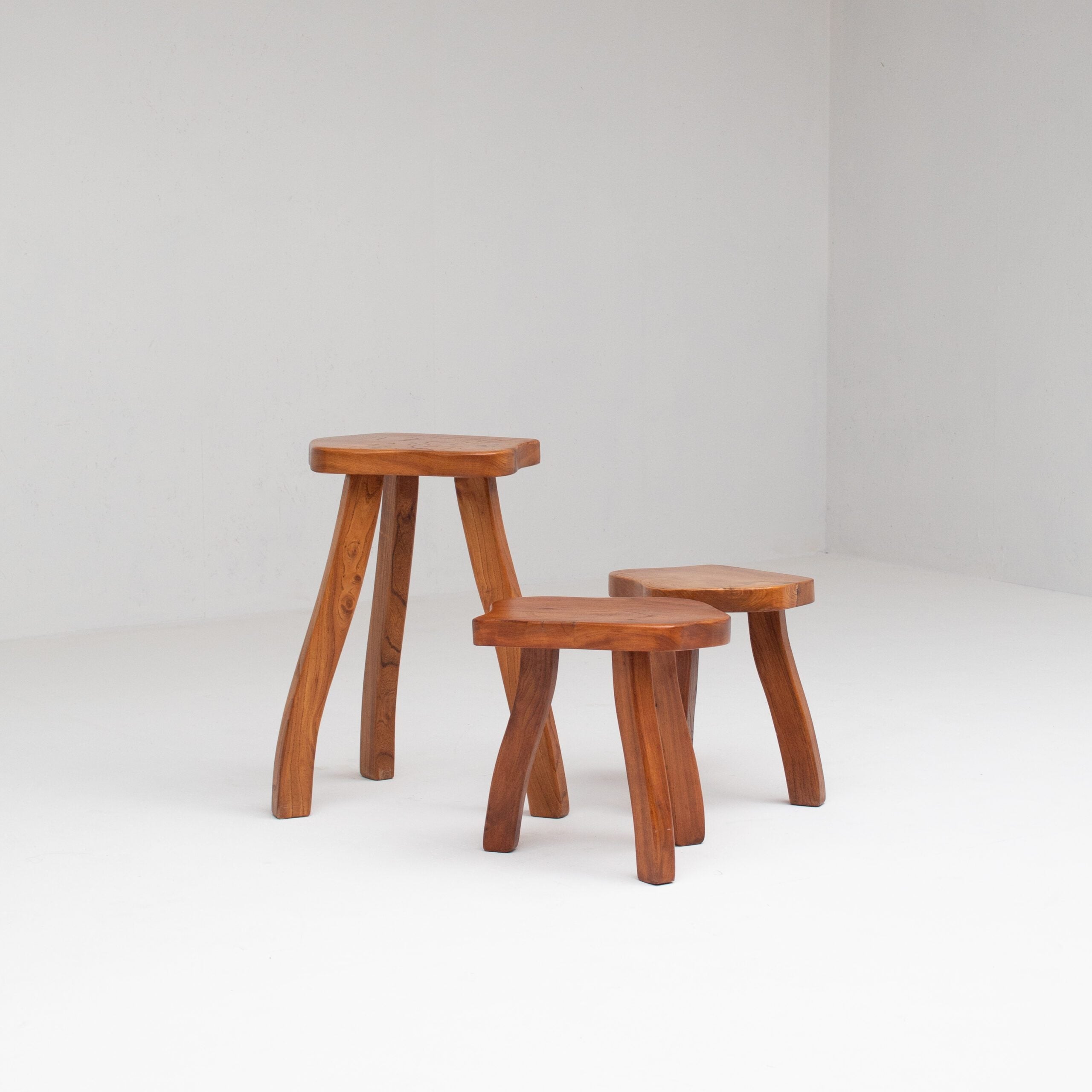 Organic Teak Stool Set — lifestyle setting