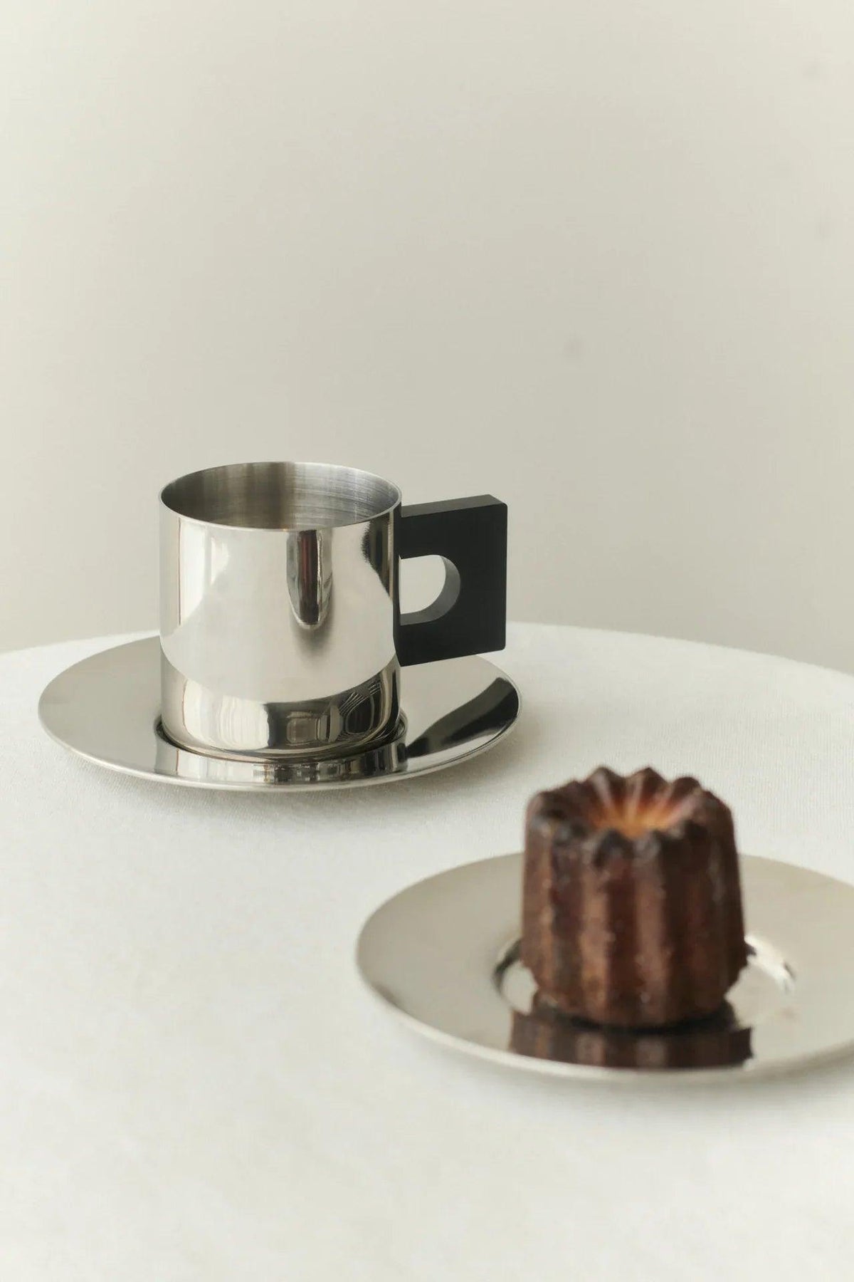 S.R. METAL CUP & SAUCER — side angle