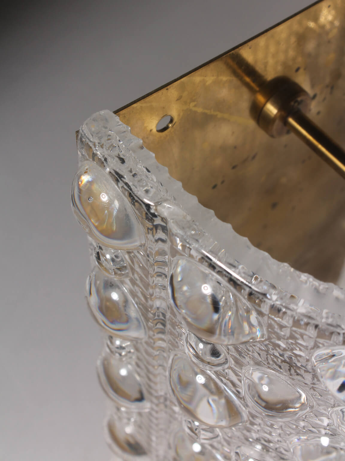 Carl Fagerlund Bubble Crystal Glass And Brass Sconce, For Orrefors — alternate view