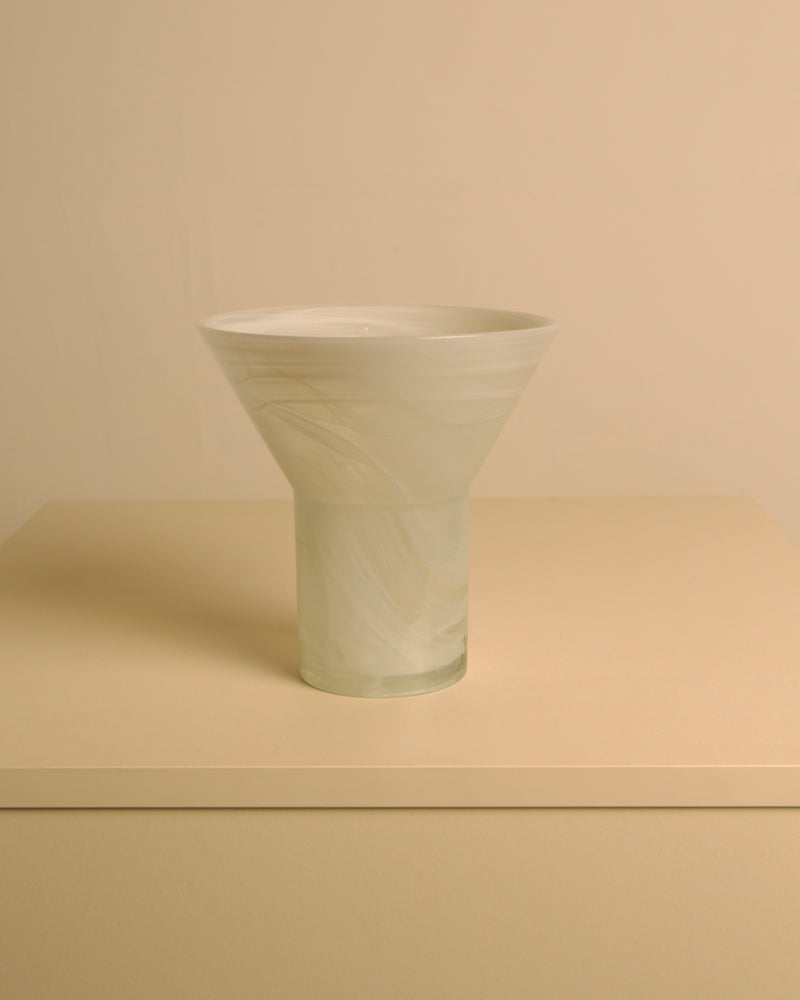 Ghost" Vase in Murano Glass, 1980s — close-up of frosted glass texture