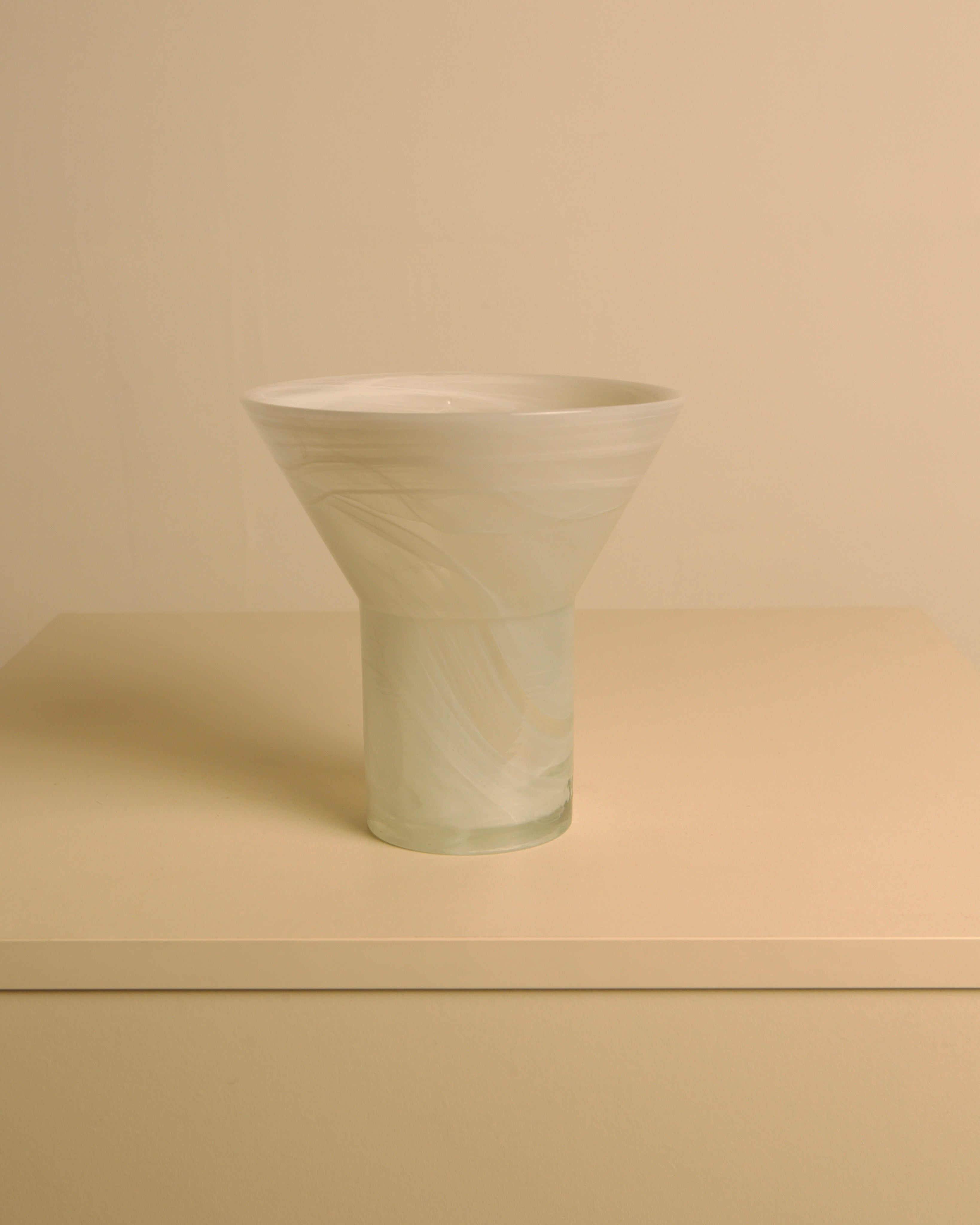 Ghost" Vase in Murano Glass, 1980s — close-up of frosted glass texture