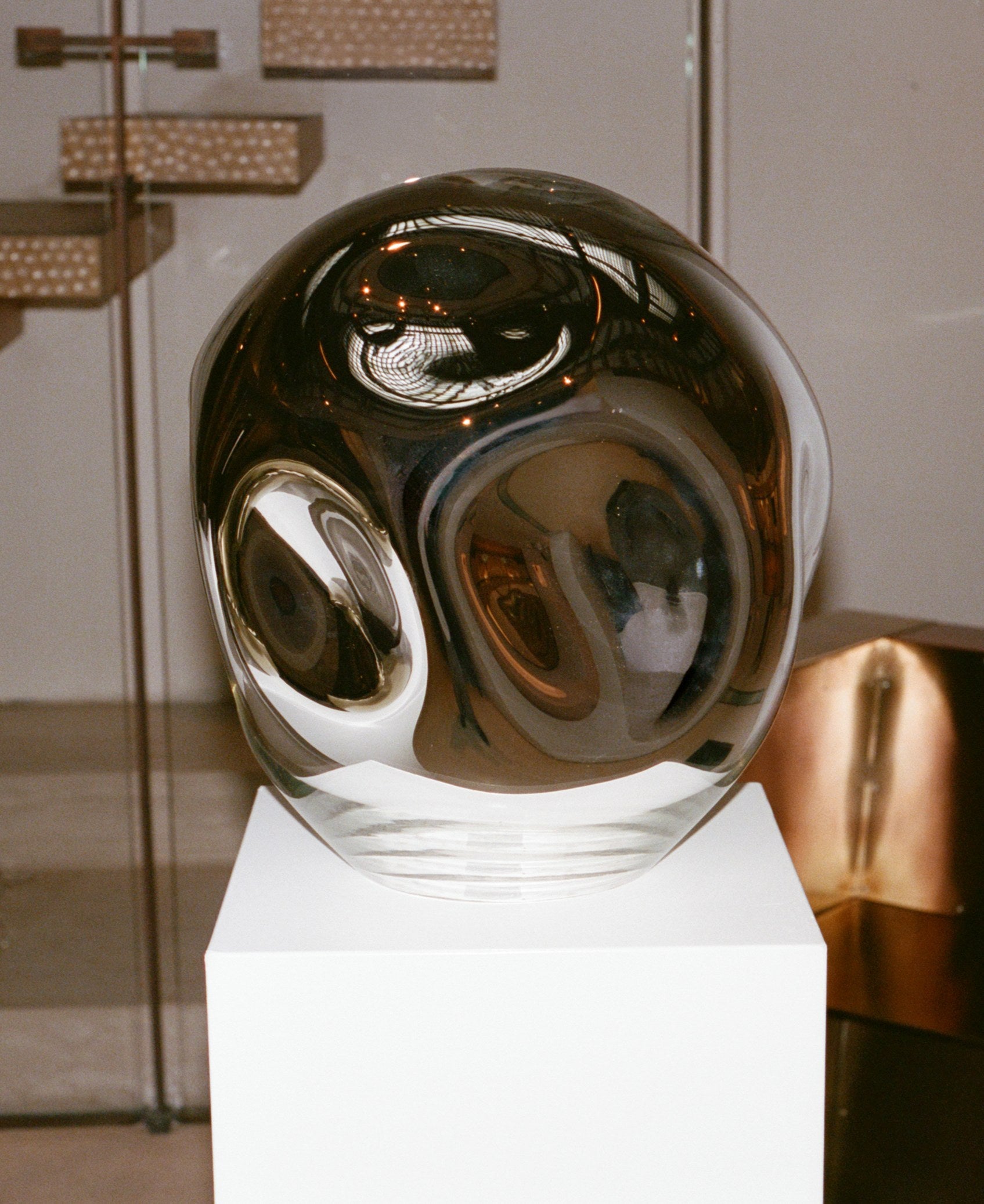 'Amorph Globe' Sculpture — side angle