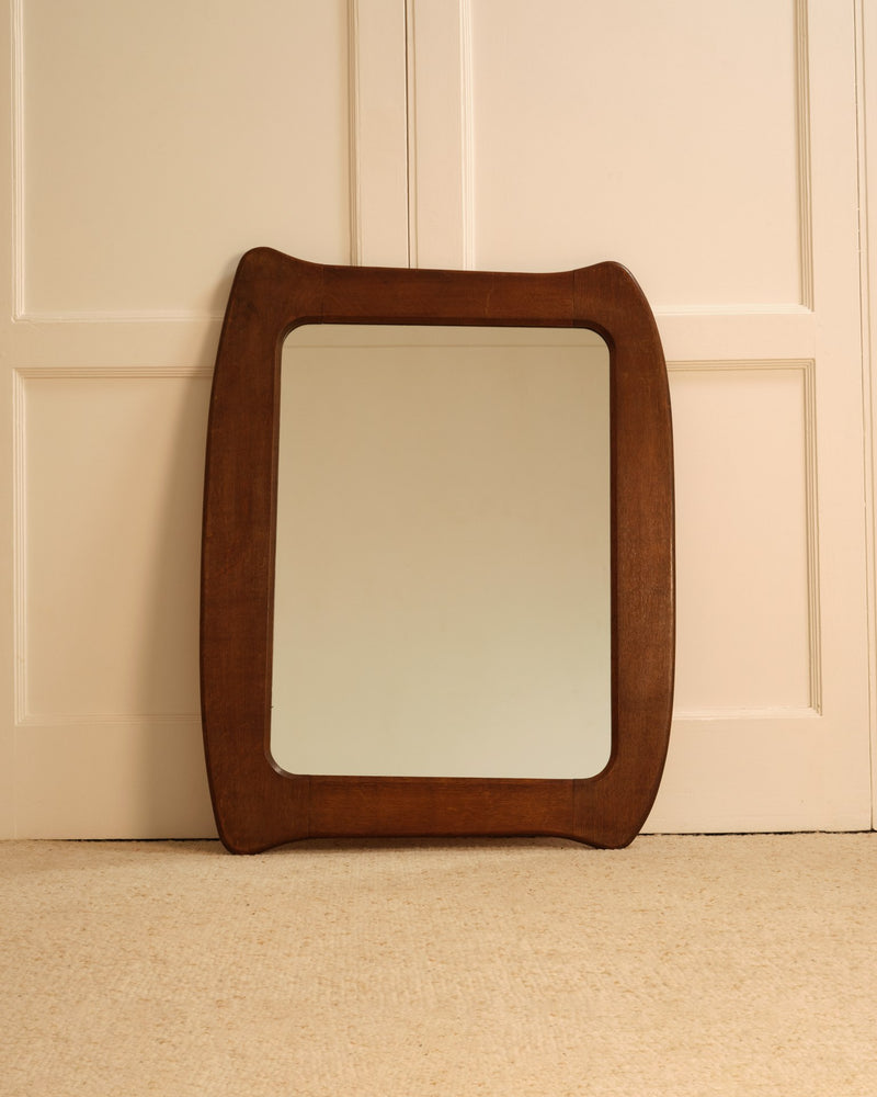 Wooden organic mirror by Galerie Vauvart | The Oblist — handcrafted dark wood finish