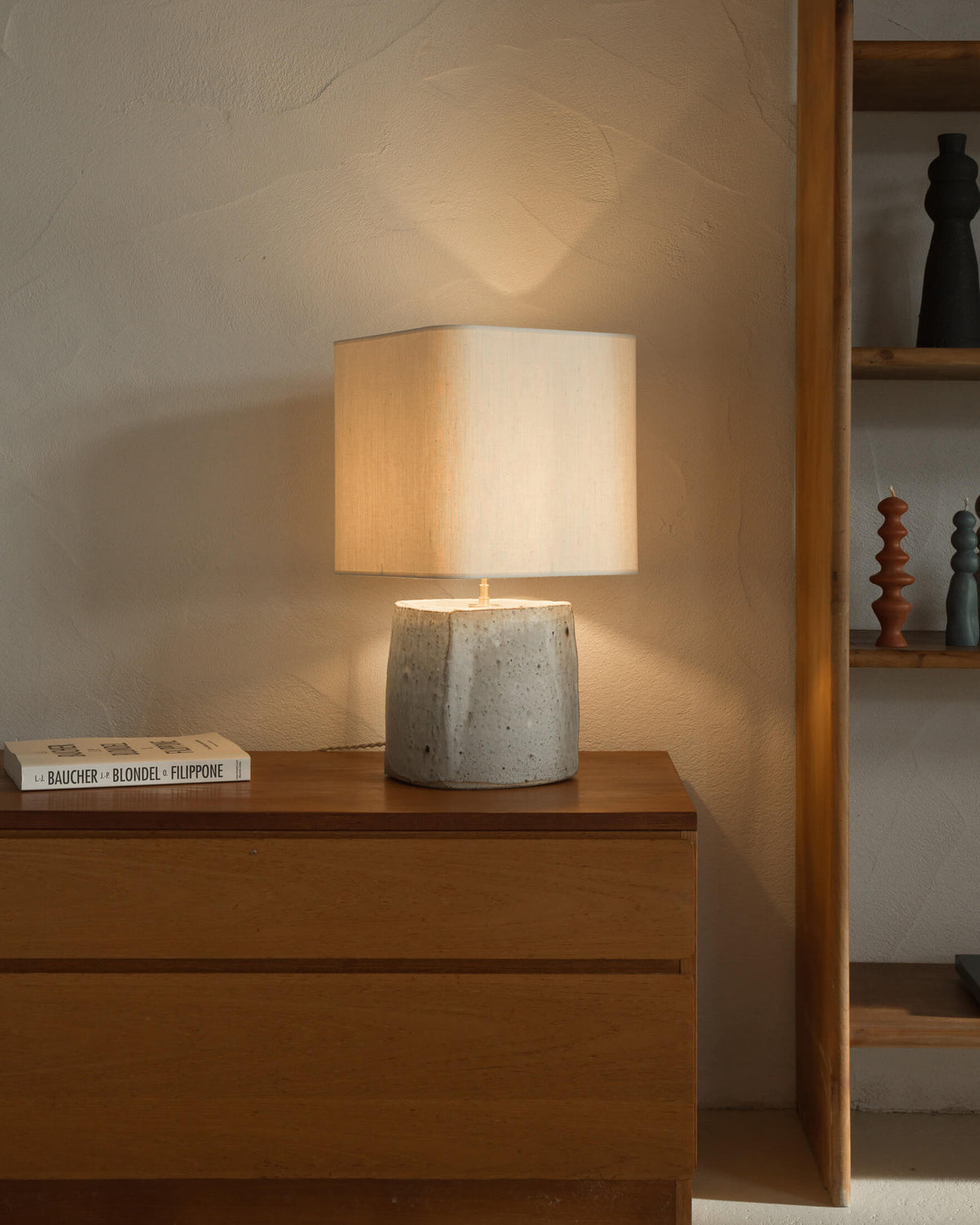 Météor Table Lamps in Ceramic and Textile — detail view