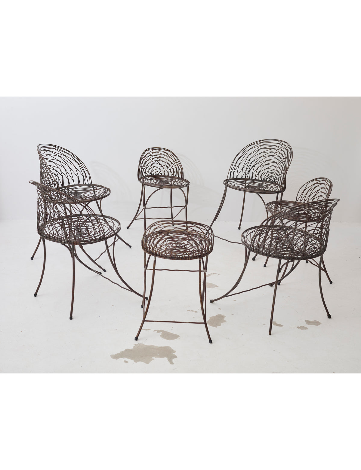 French 20th Century wrought iron chair — additional view