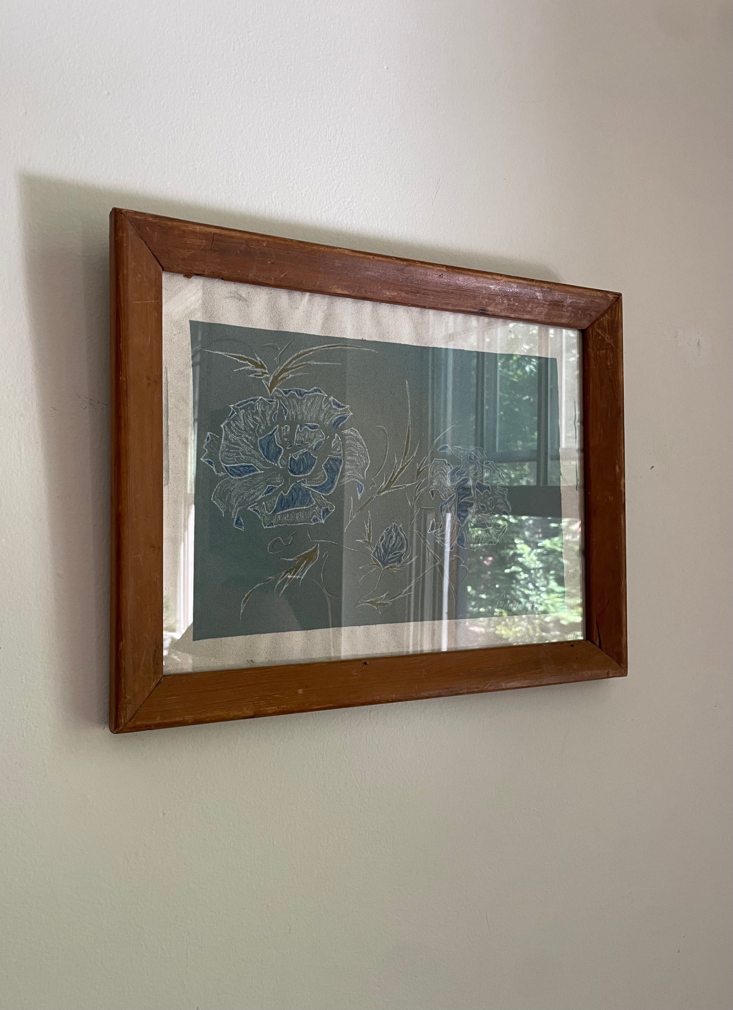Blue Peony Original Painting by Gabriela Mifsud | The Oblist
