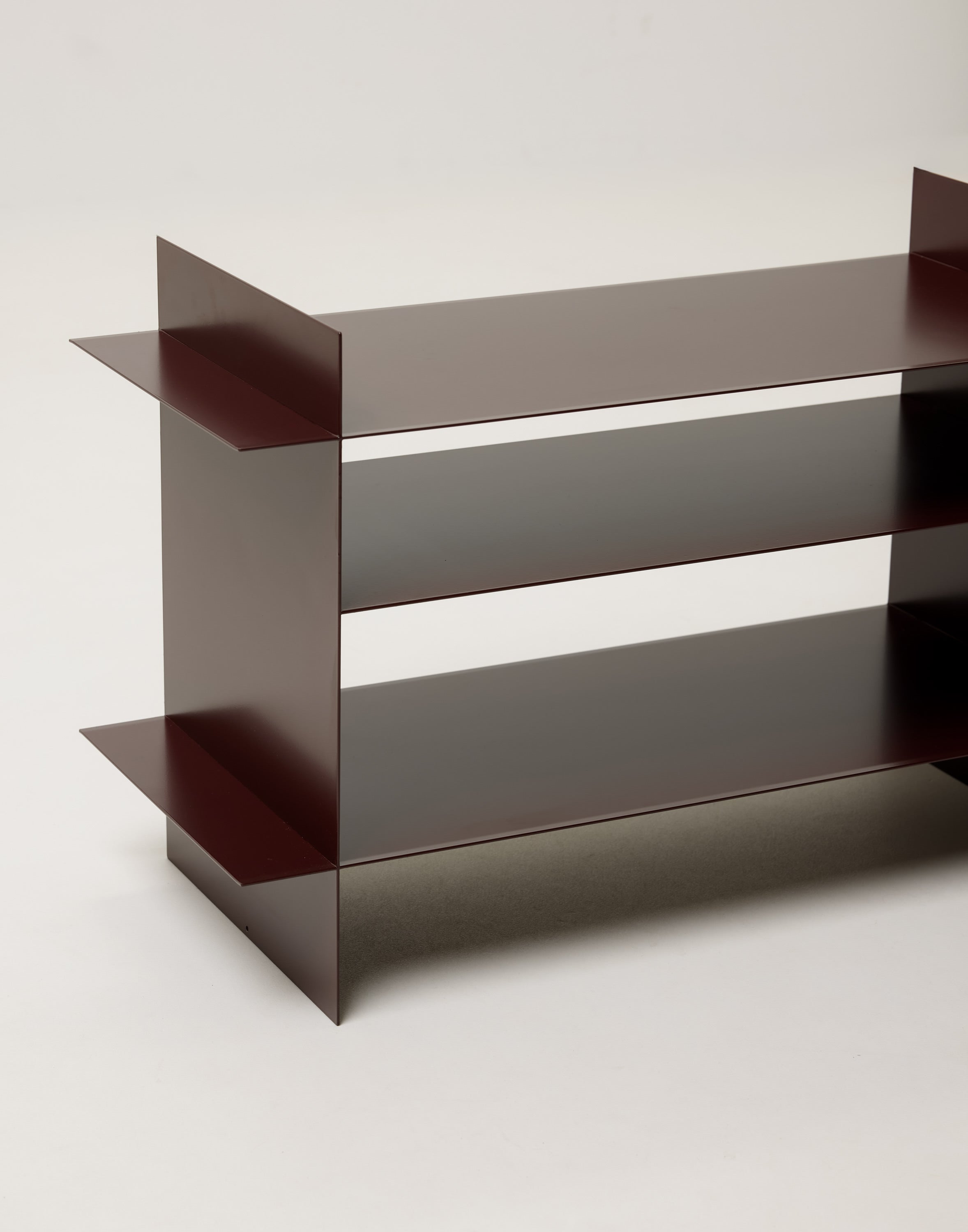Steel Grid Shelving Unit — side angle